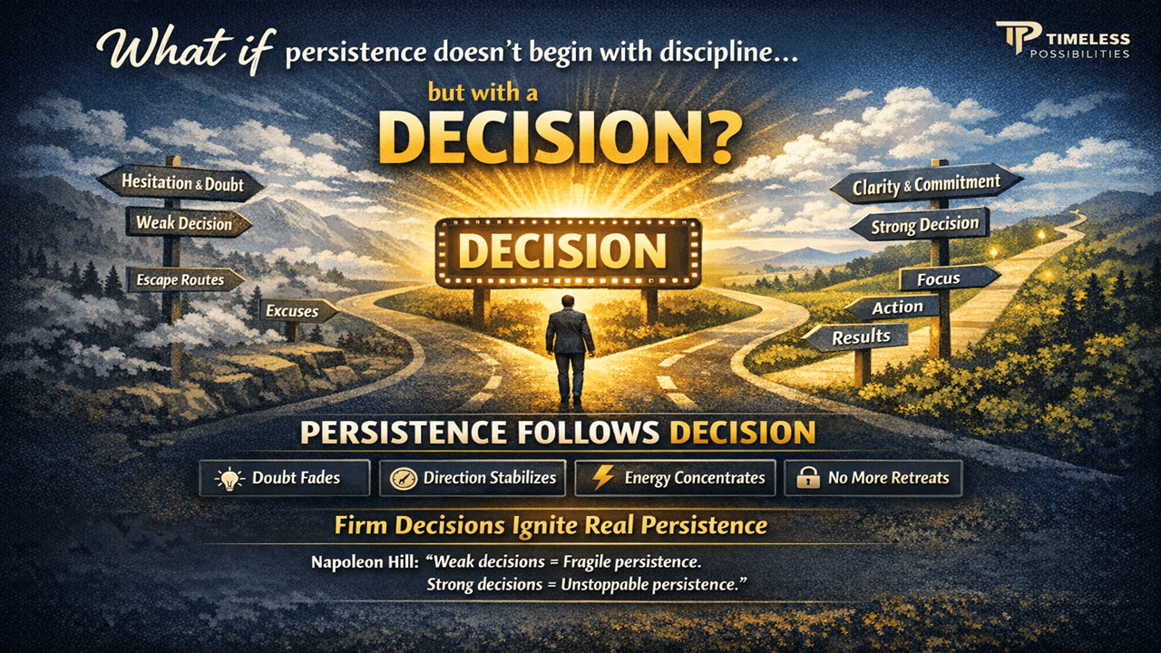 Think and Grow Rich chapter 8 Decision: The Mastery of Procrastination