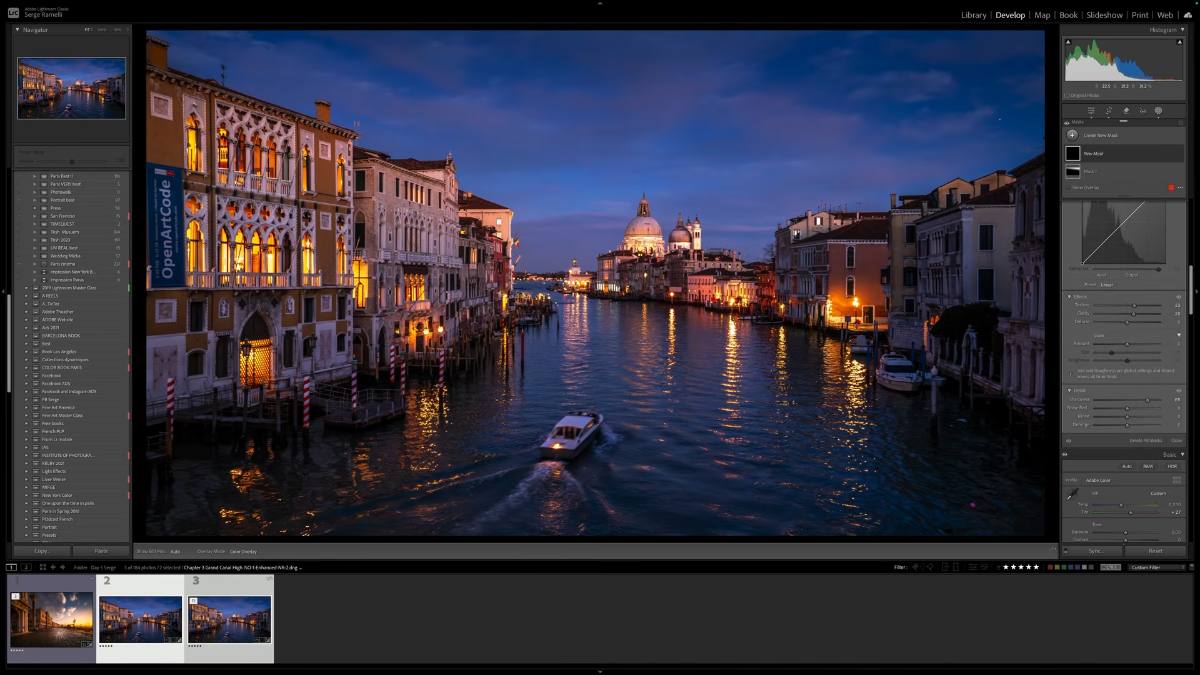 Final clean and sharp Venice photo after AI Denoise and selective sharpening