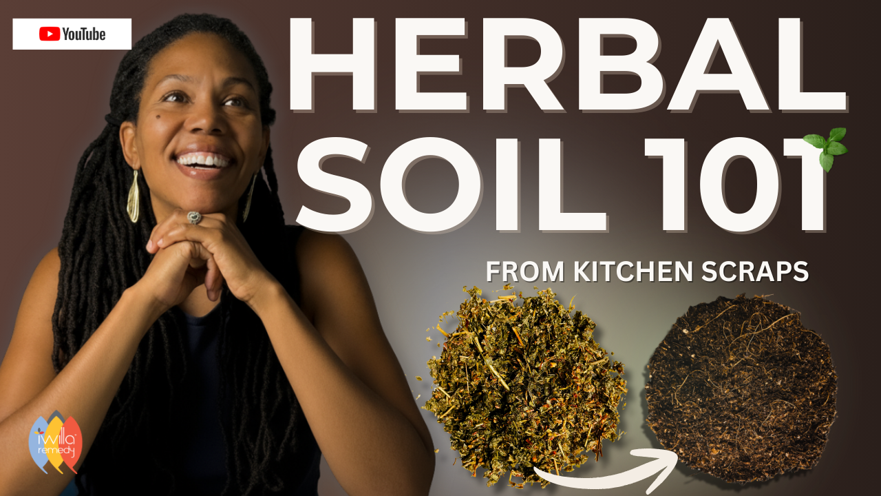 black woman smiling with compost bin