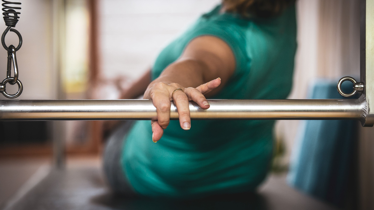 This is an example of a hand exercise in Pilates