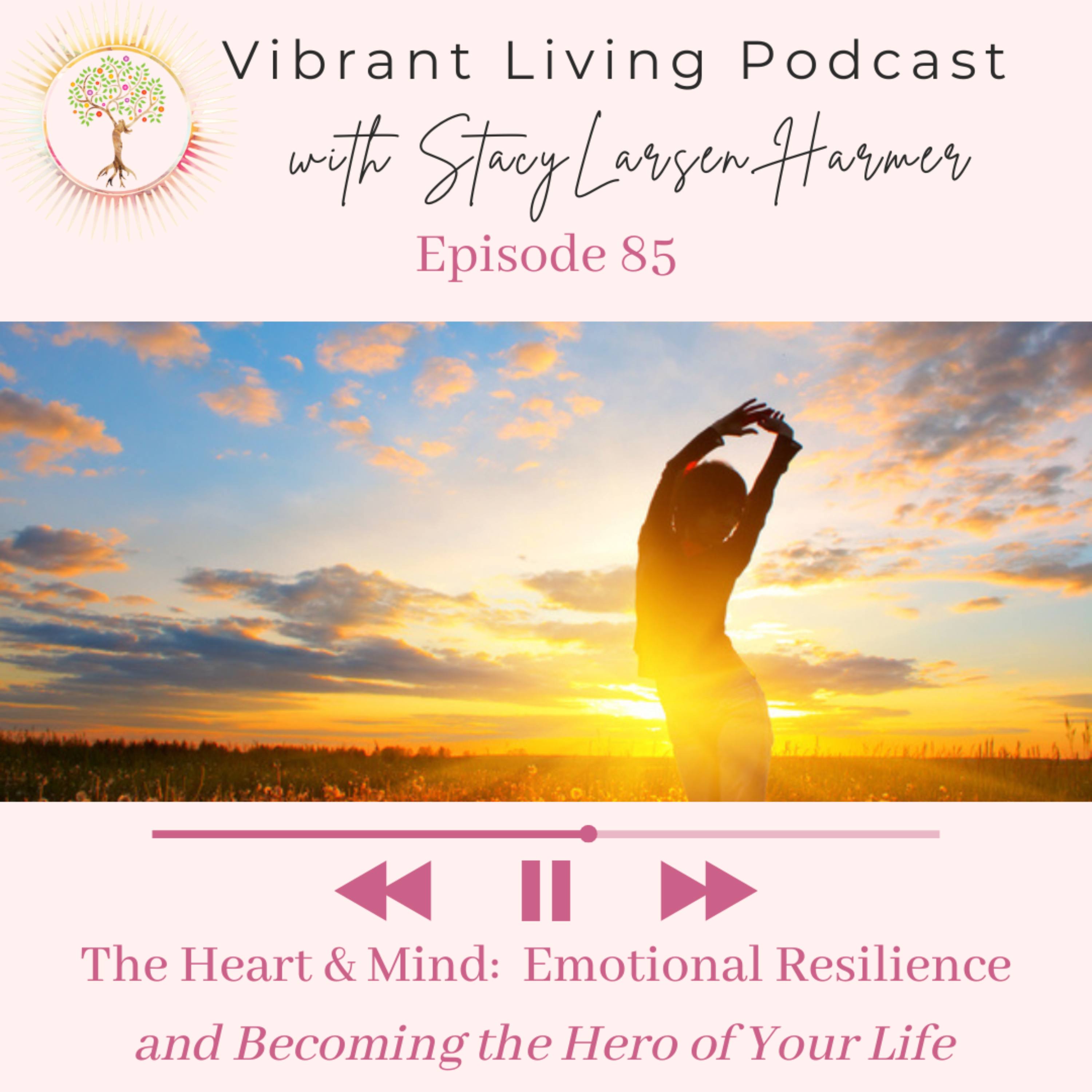 85. The Heart & Mind:  Emotional Resilience and Becoming The Hero of Your Story — Vibrant Living Podcast cover