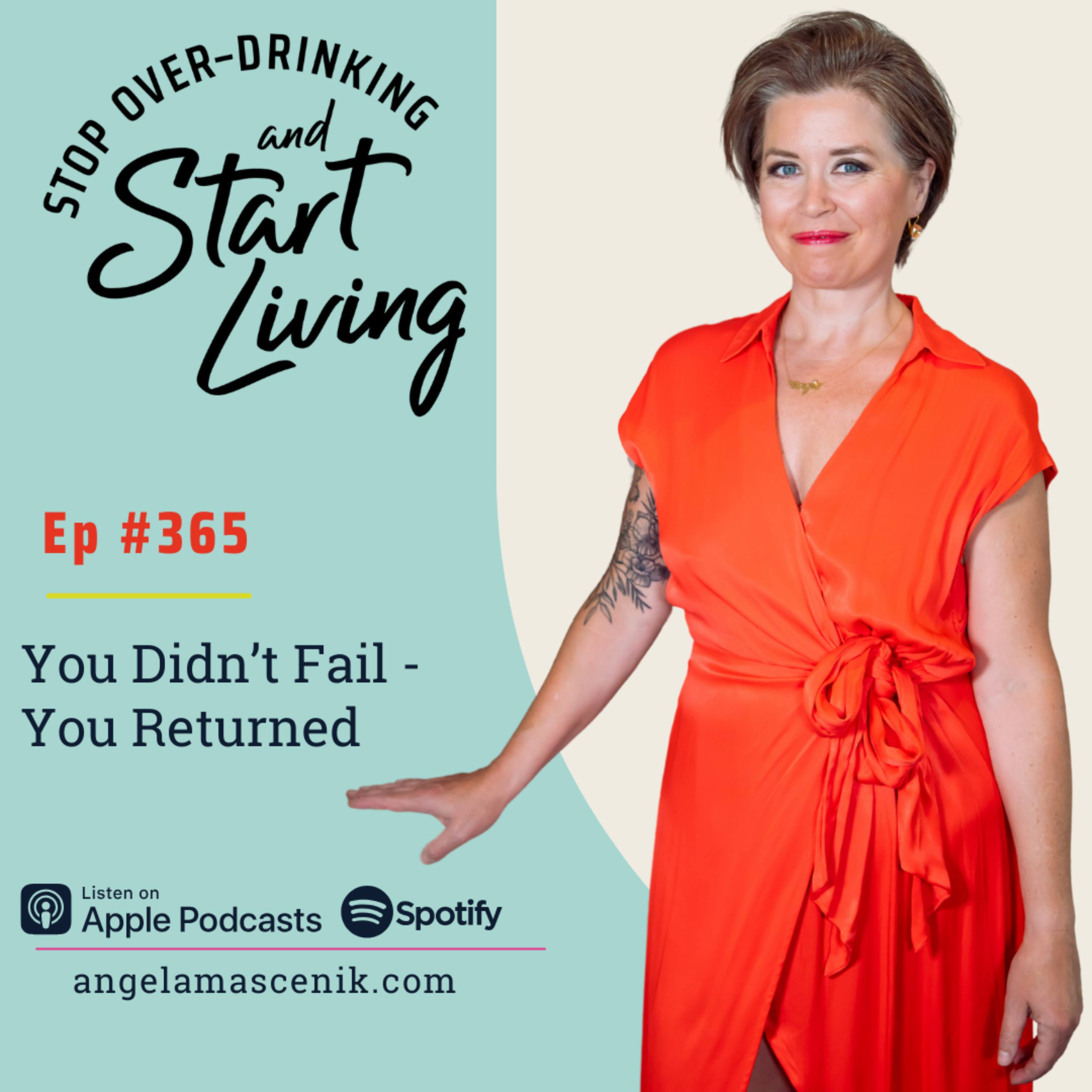 Ep 365 You Didn’t Fail — You Returned (Changing Your Relationship With Alcohol) episode artwork