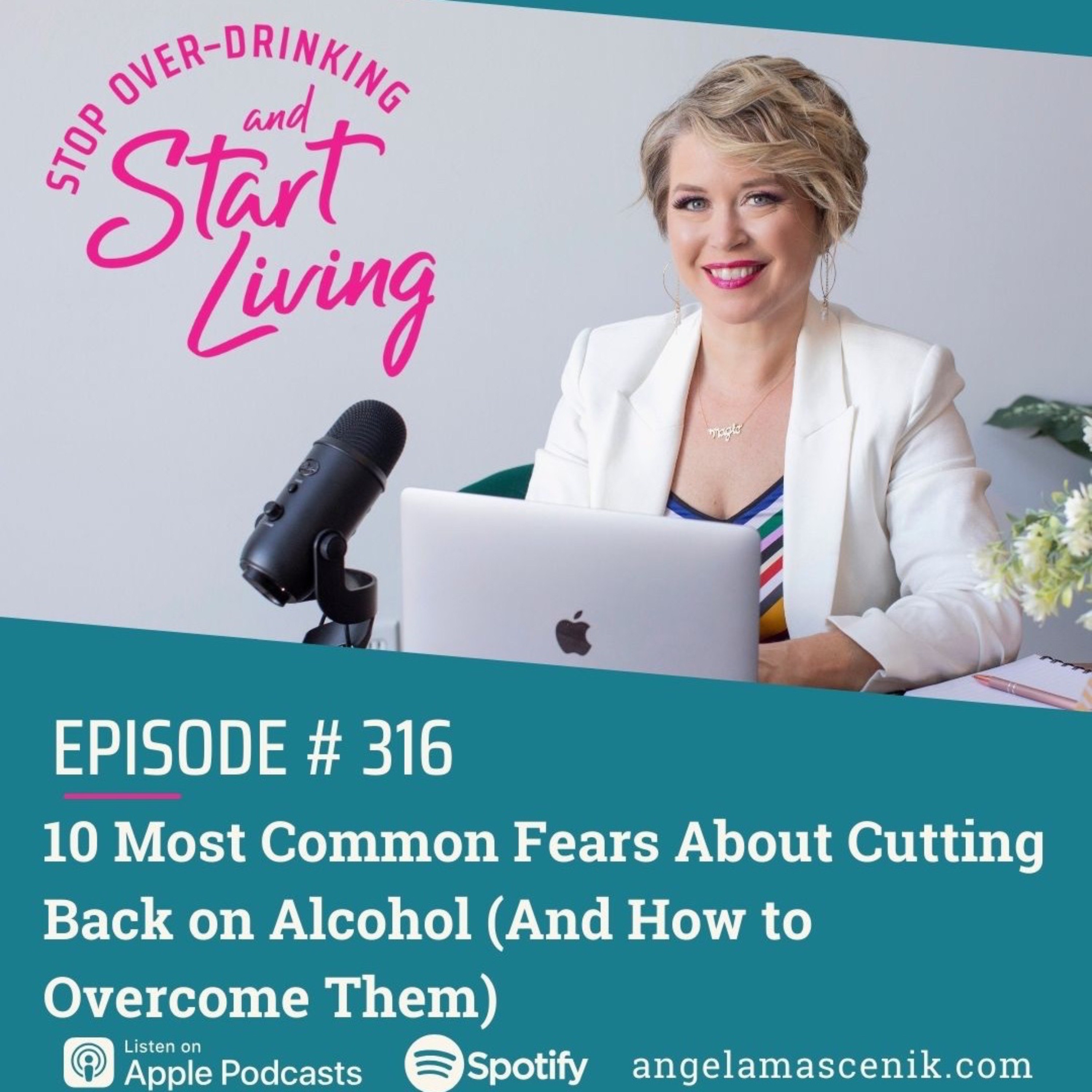 Ep 316 10 Most Common Fears About Cutting Back on Alcohol (And How to Overcome Them) episode artwork