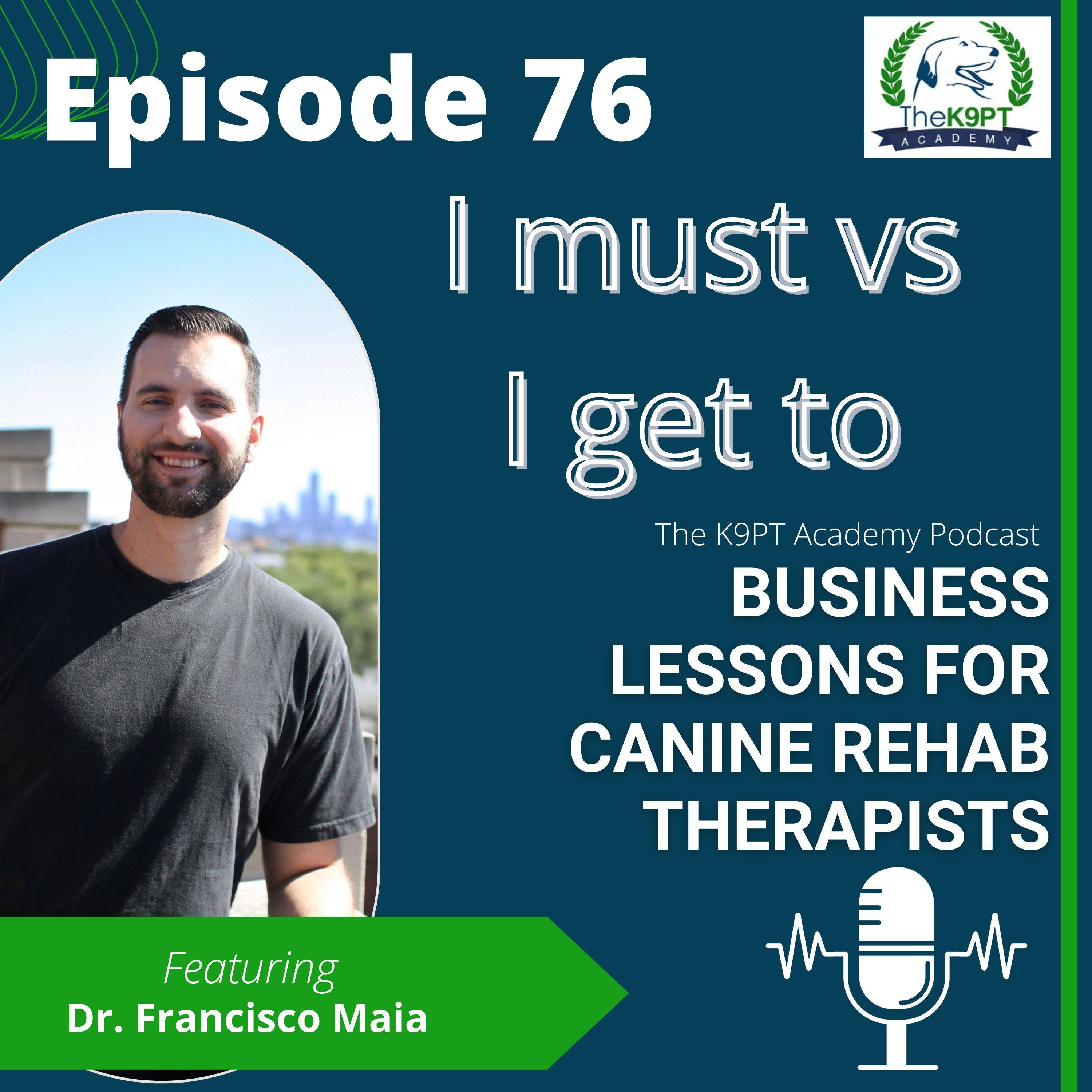 The K9PT Academy Podcast: Business lessons for canine rehab therapists