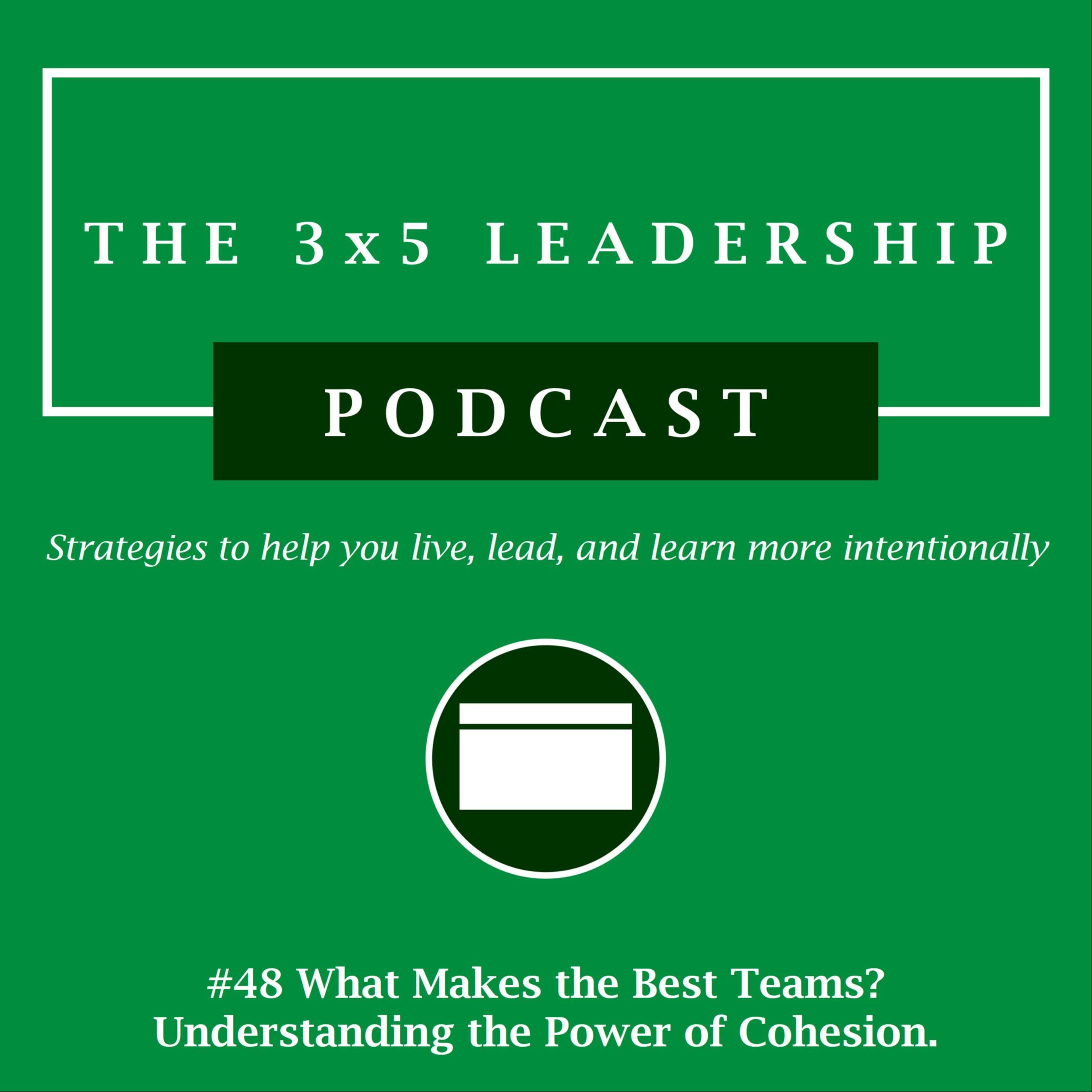 #48 What Makes the Best Teams? Understanding the Power of Cohesion.