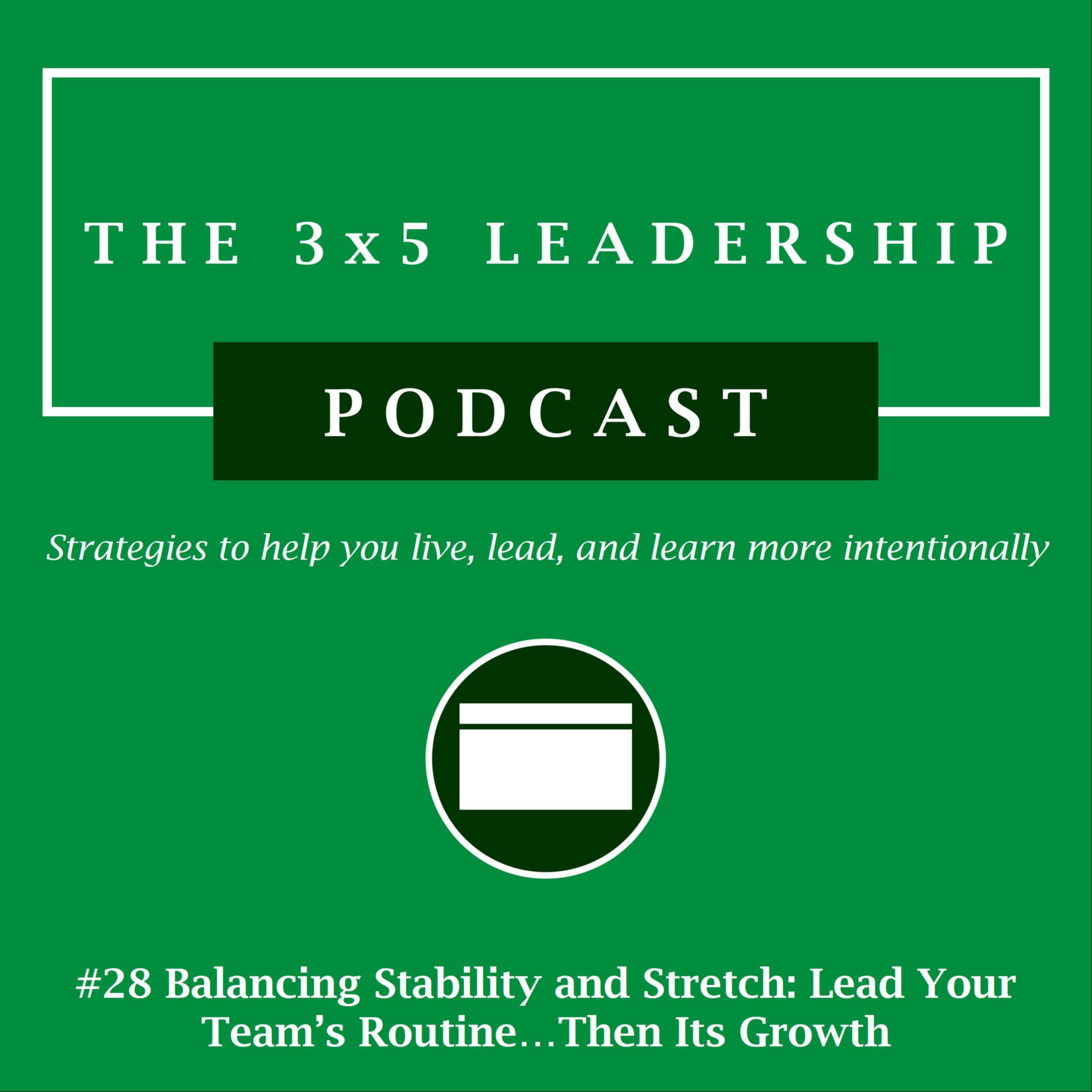 #28 Balancing Stability and Stretch: Lead Your Team’s Routine…Then Its Growth