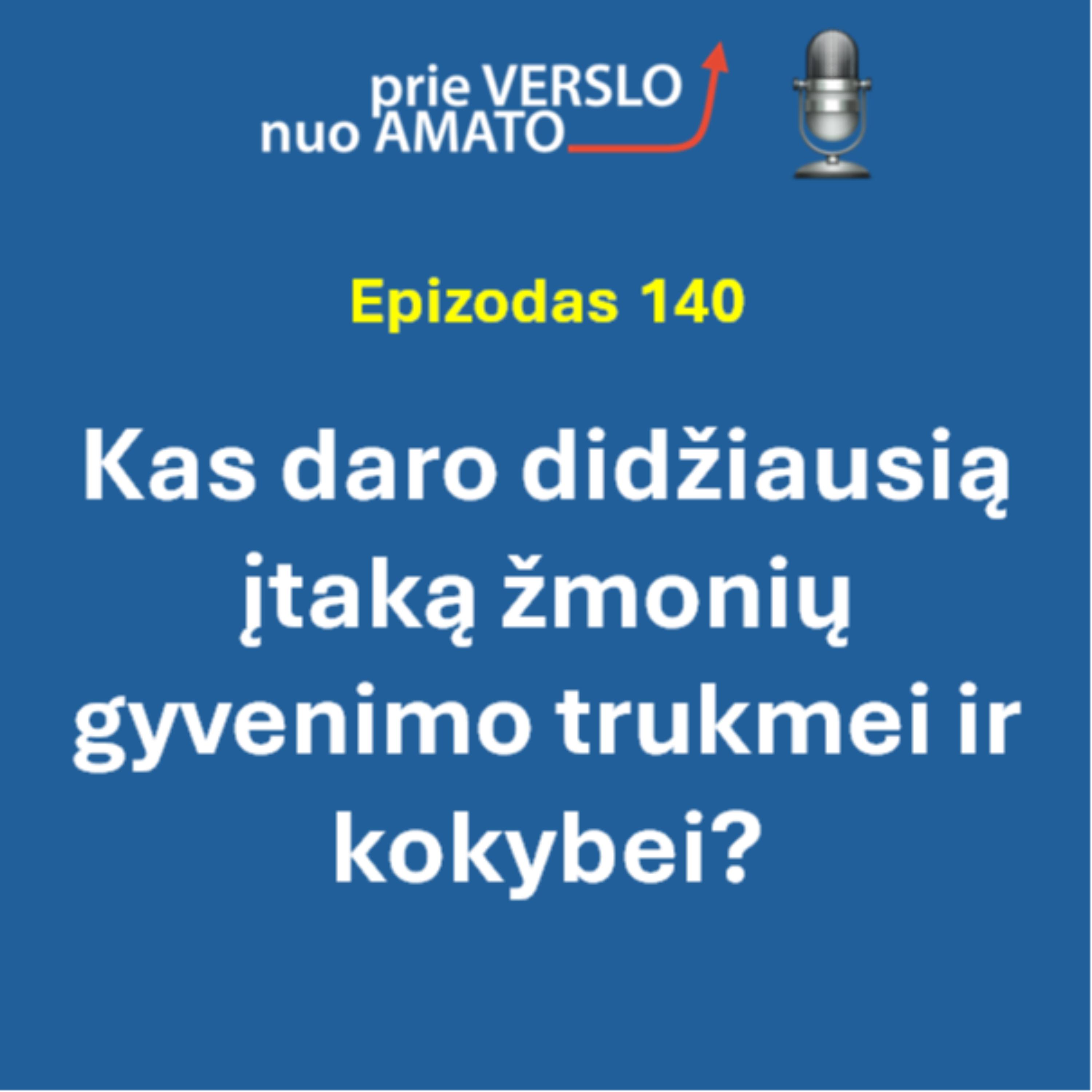 E140. Kas daro didžiausią įtaką žmonių gyvenimo trukmei ir kokybei?