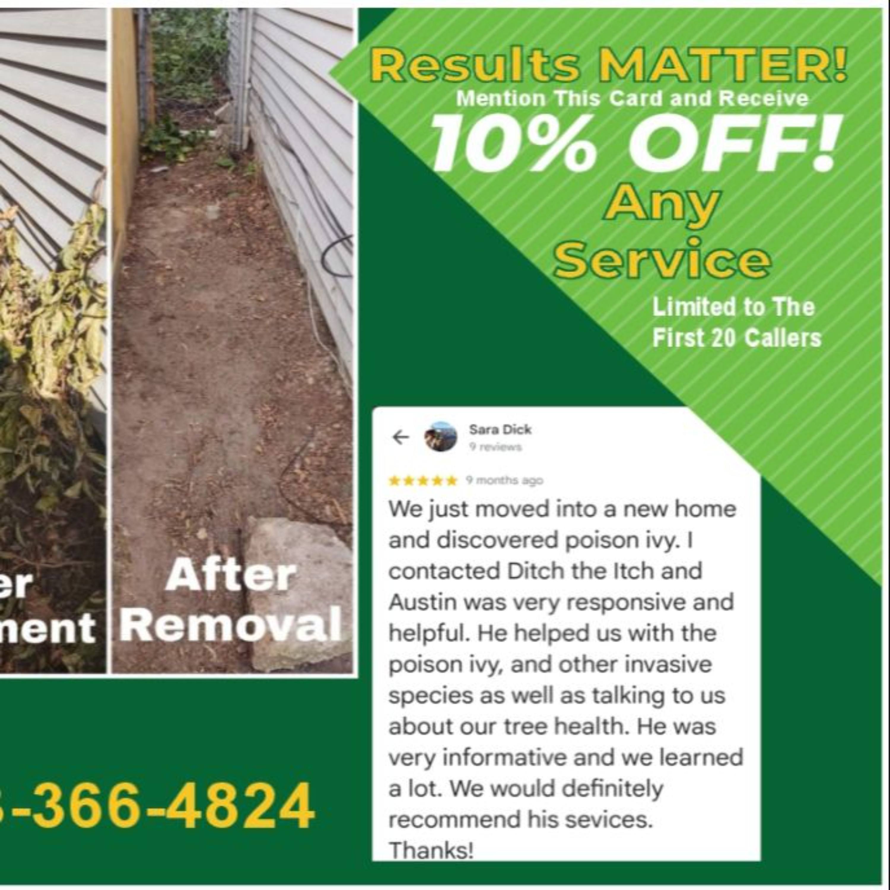 Scratching The Surface with Ditch The Itch - Poison Ivy & Mosquito Control Services