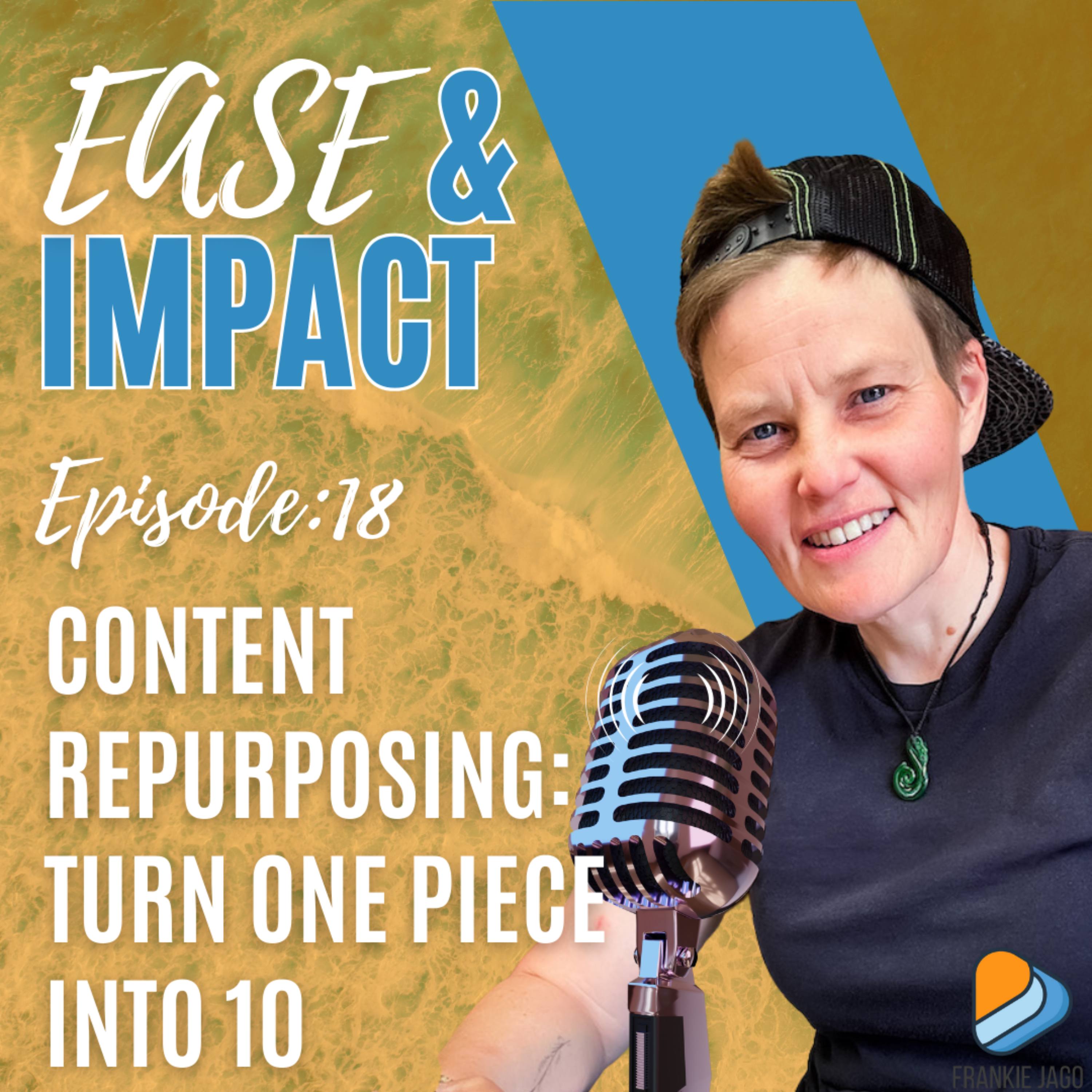 EP.18 - Content Repurposing: Turn one piece of content into 10 (without extra workload) episode artwork