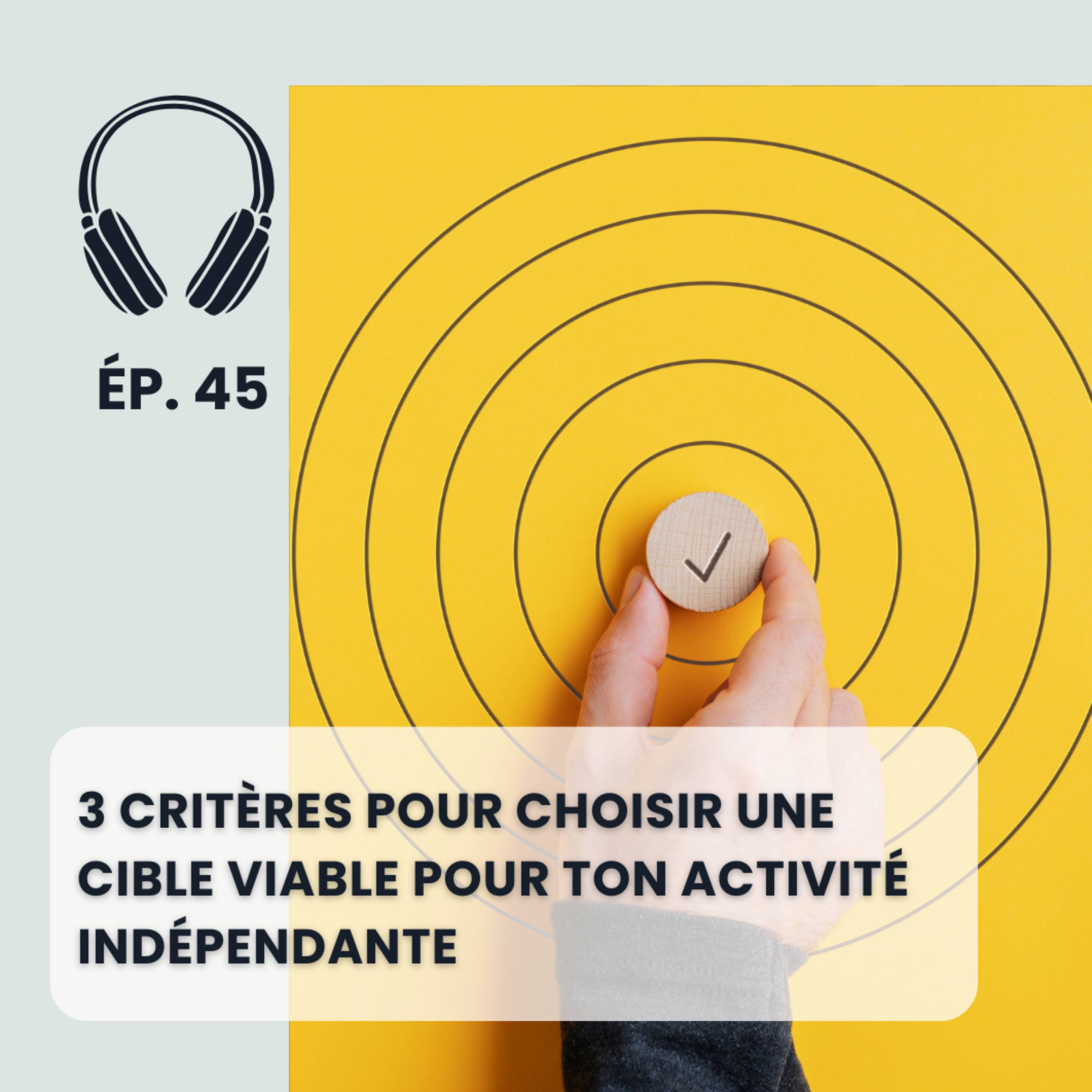3 critères pour choisir une cible viable pour ton activité indépendante episode artwork