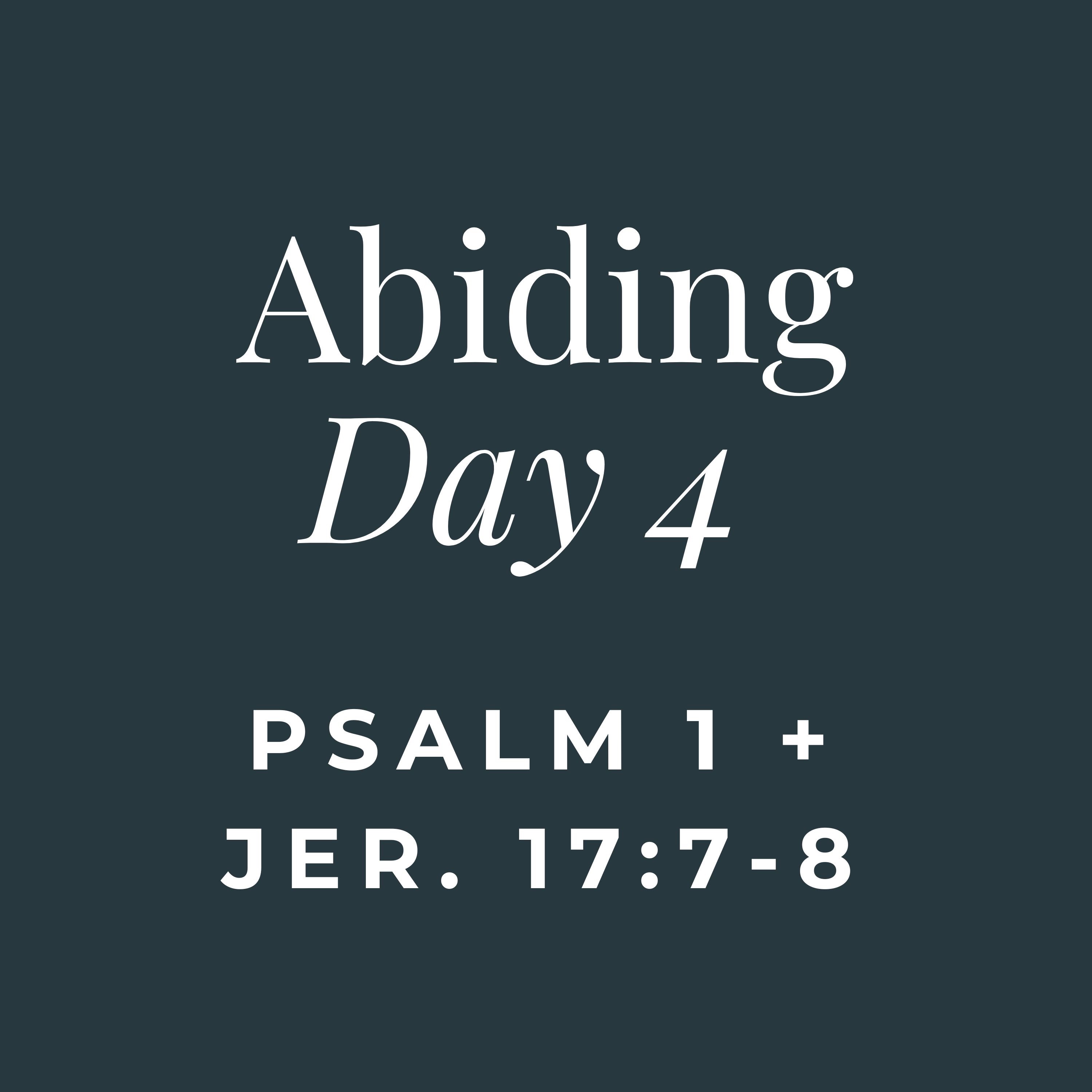 ABIDING - Day 4 (On Haters and Difficulties)
