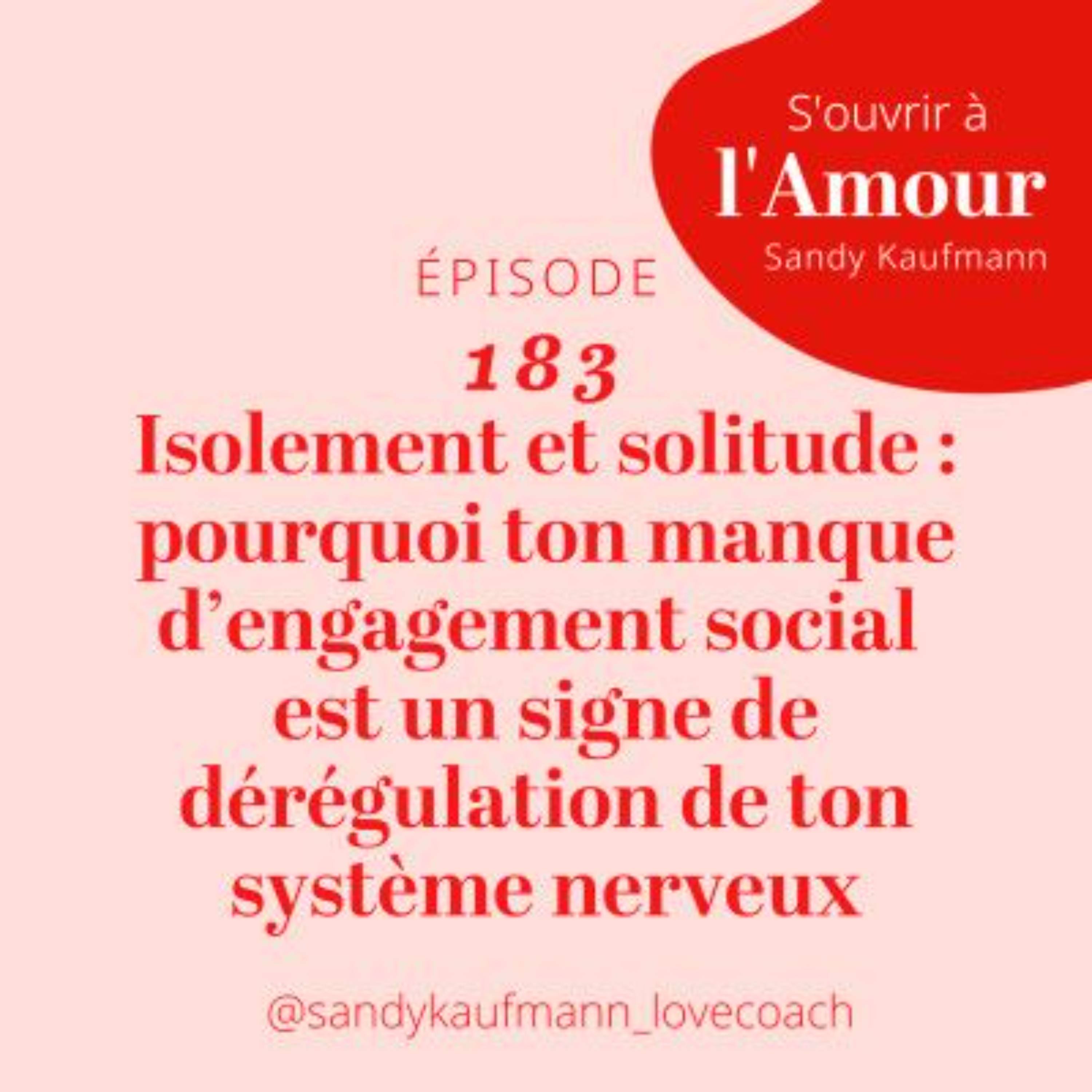 183. Isolement et solitude : pourquoi ton manque d’engagement social est un signe de dérégulation de ton système nerveux