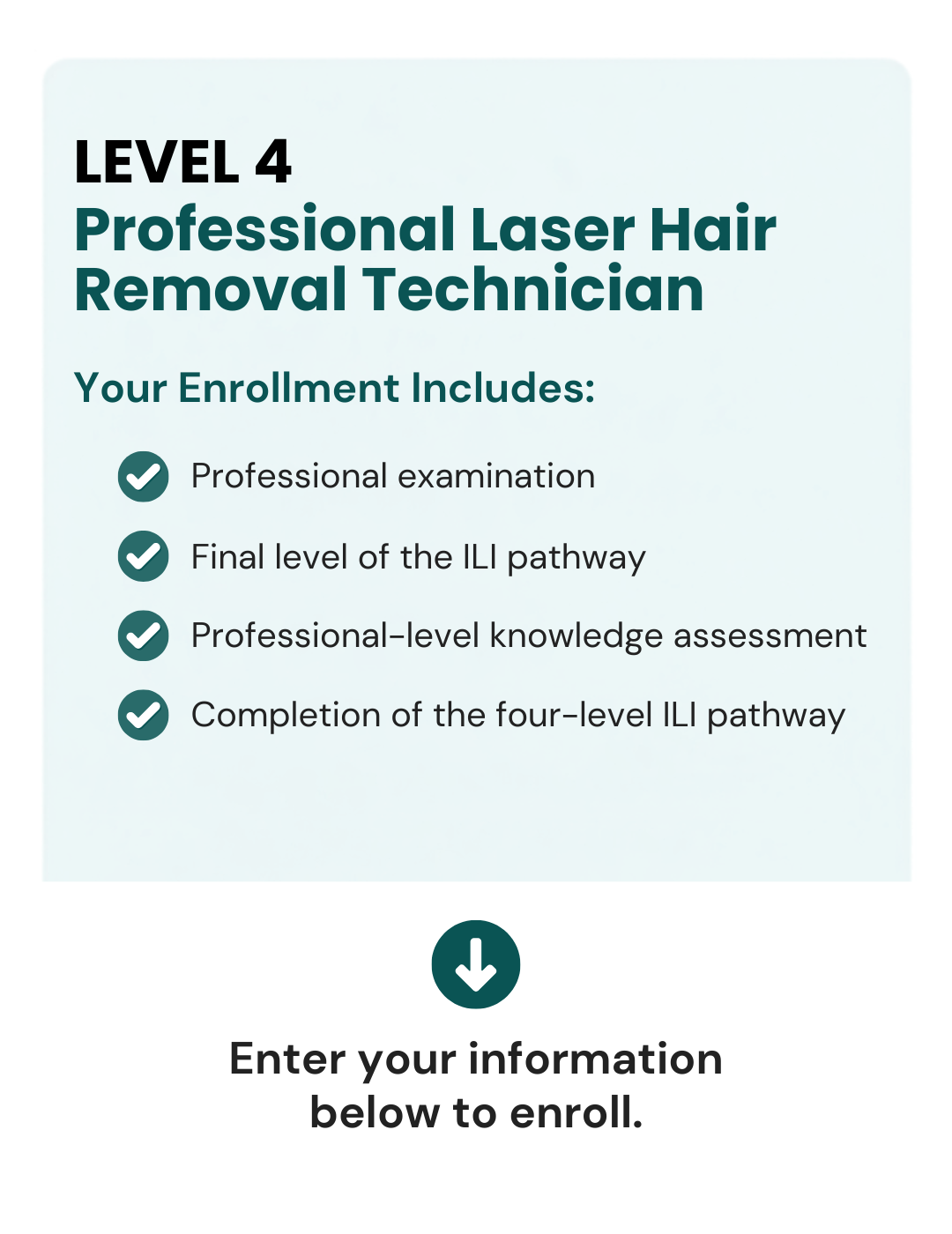 Professional Laser Hair Removal Technician Levels 1–4