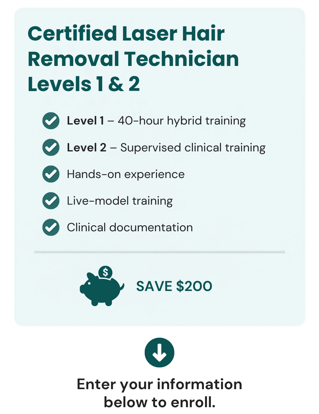 Professional Laser Hair Removal Technician Levels 1–4
