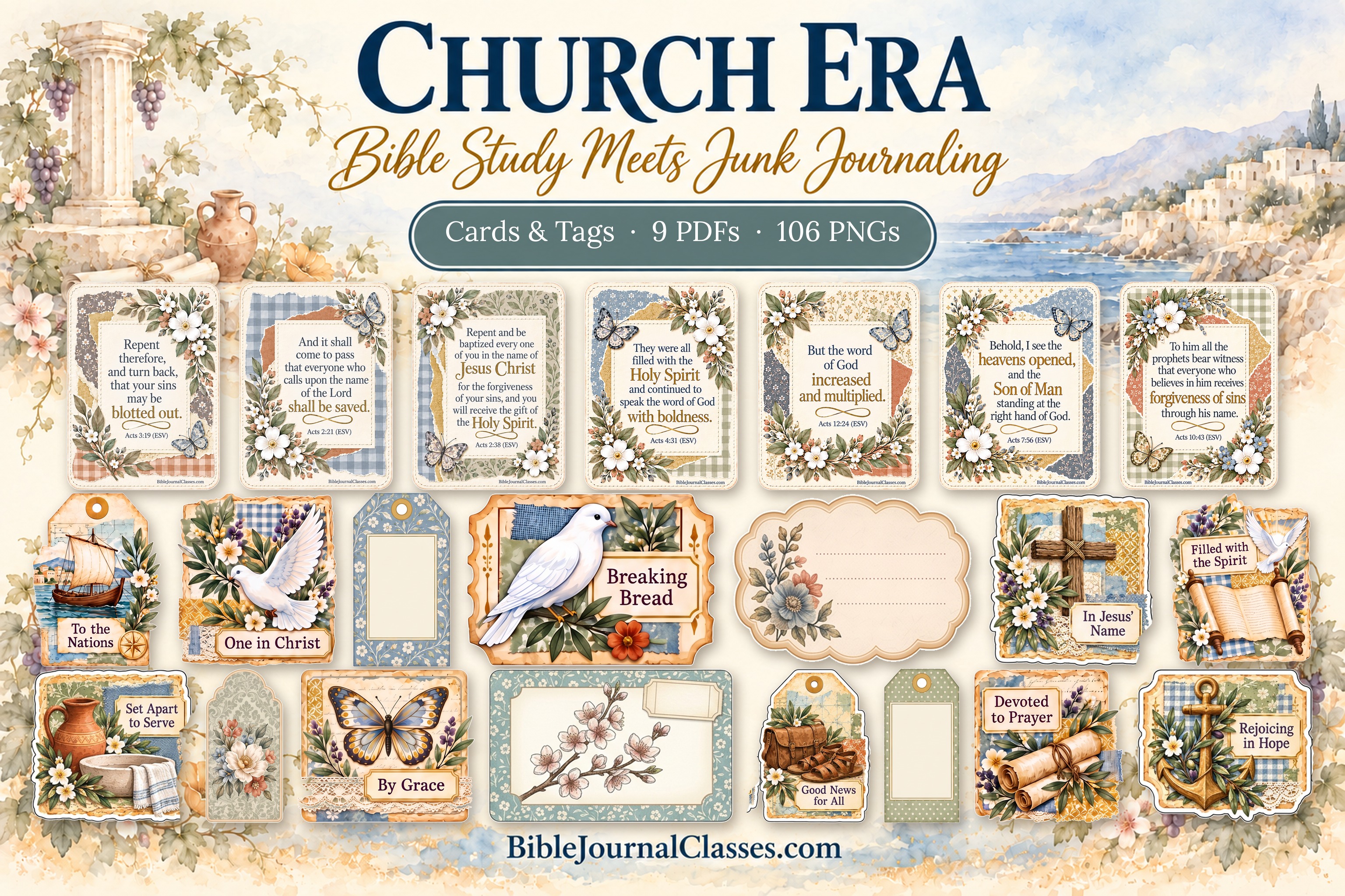 Church Era cards and tags