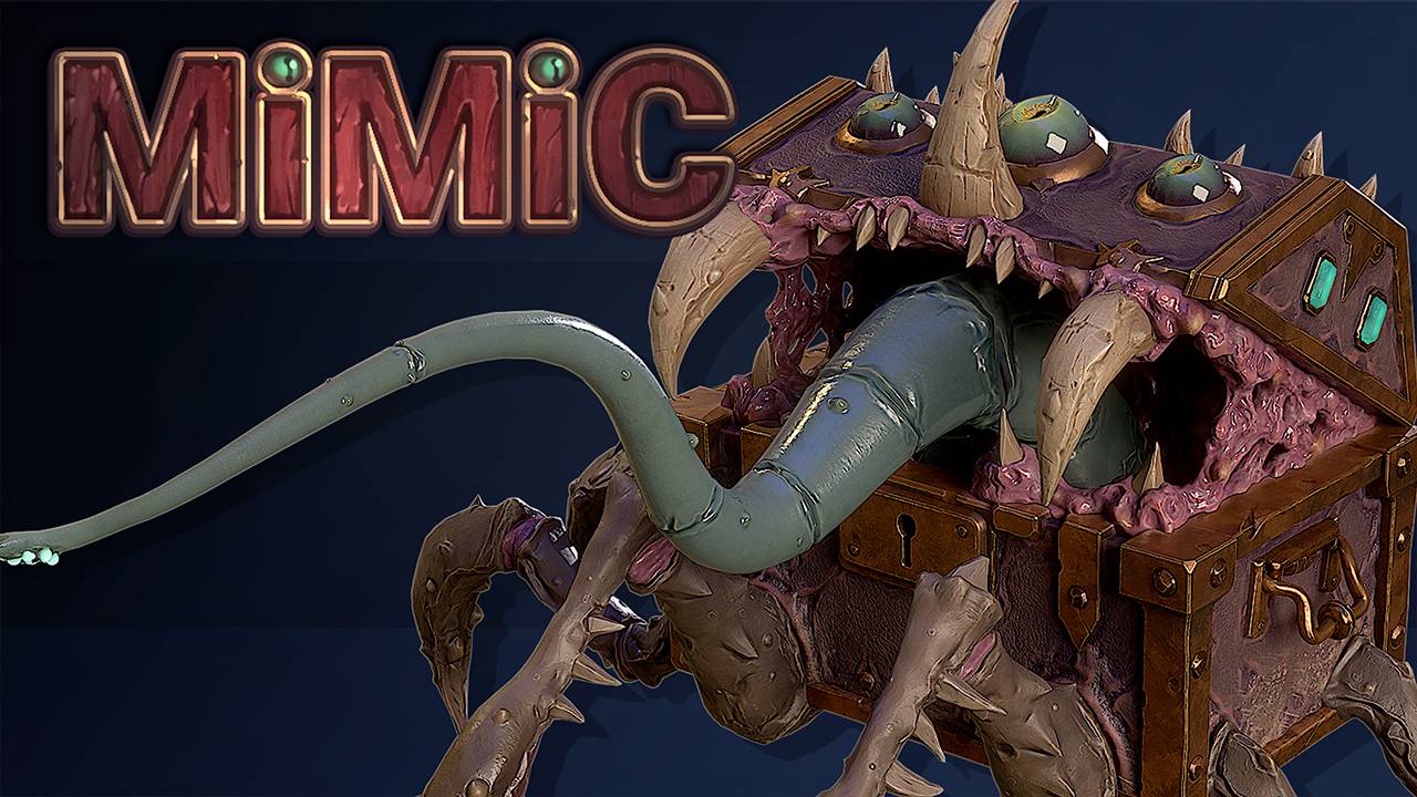 Mimic, criatura fantástica con forma de cofre del curso de Odín Fernández