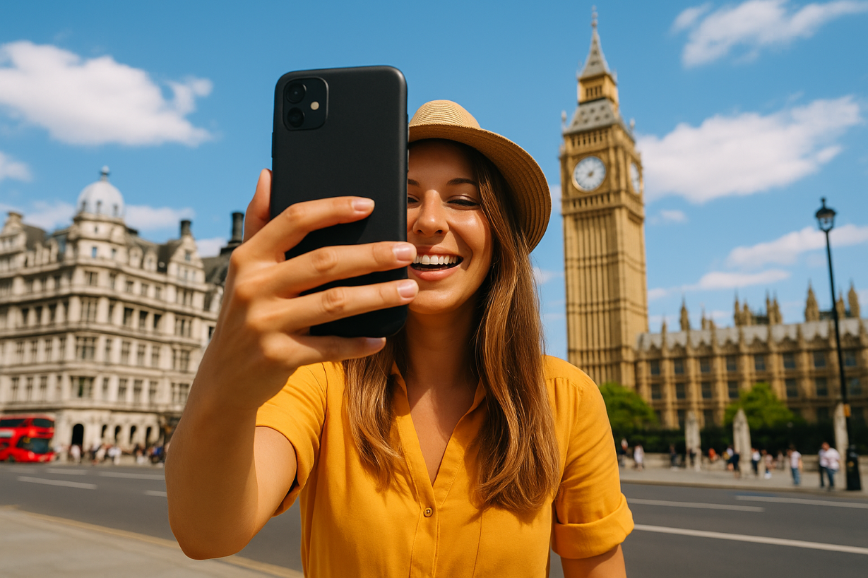 A Real Movers journey preview showing a new expat arriving in London