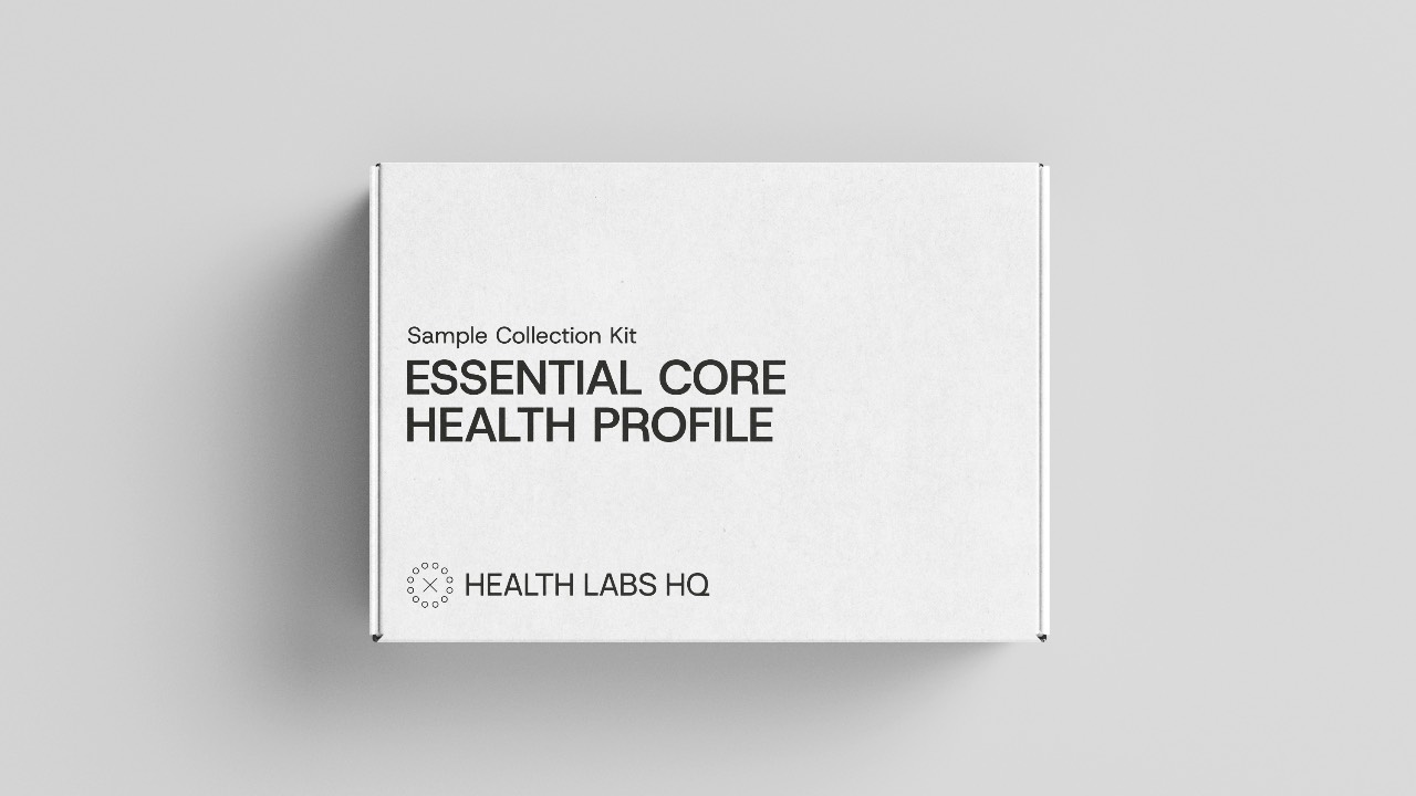 Essential Core Health Profile blood test kit from Health Labs HQ