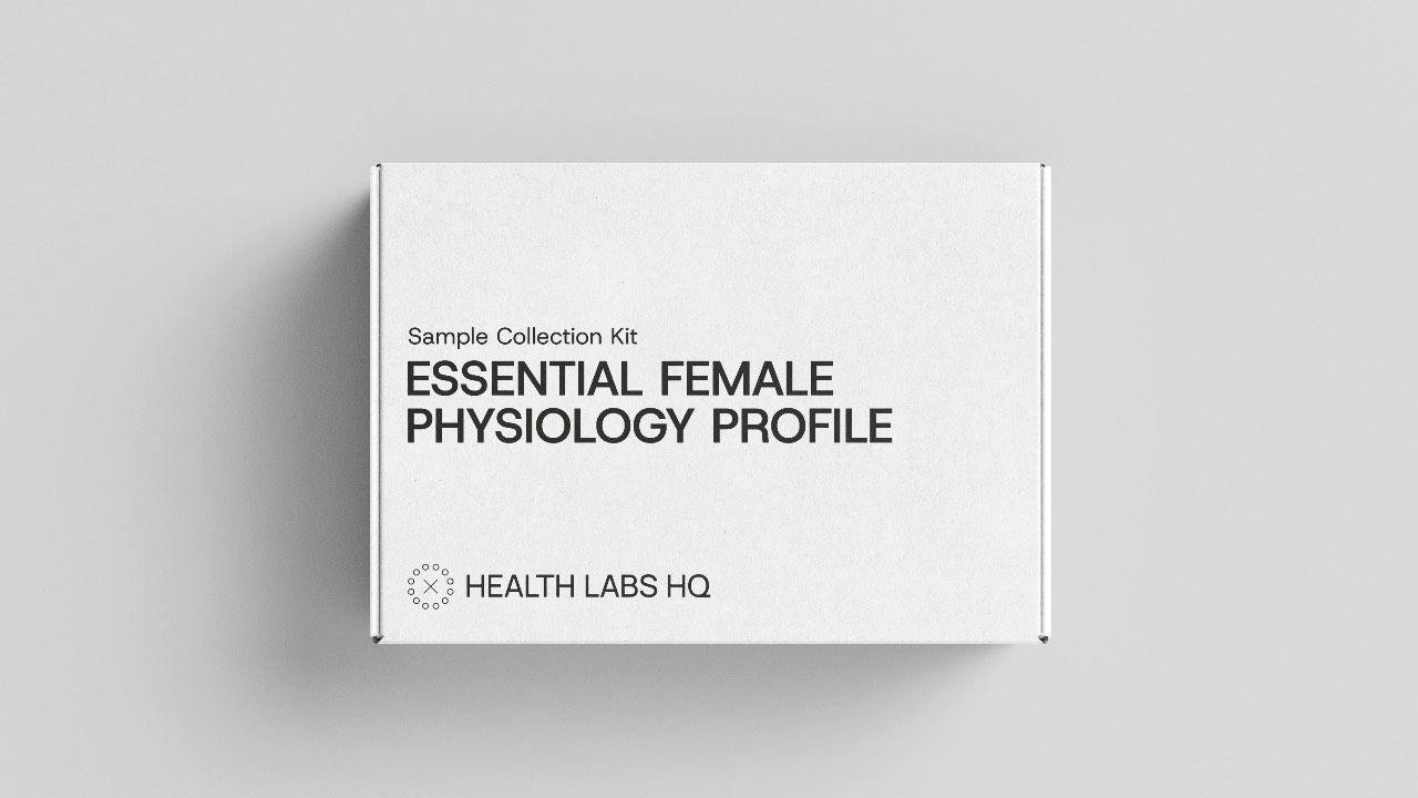 Essential Female Physiology Profile blood test kit from Health Labs HQ