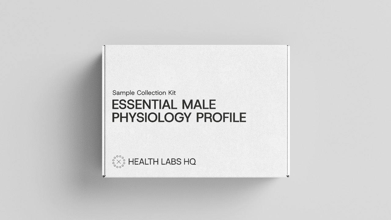 Essential Male Physiology Profile blood test kit from Health Labs HQ