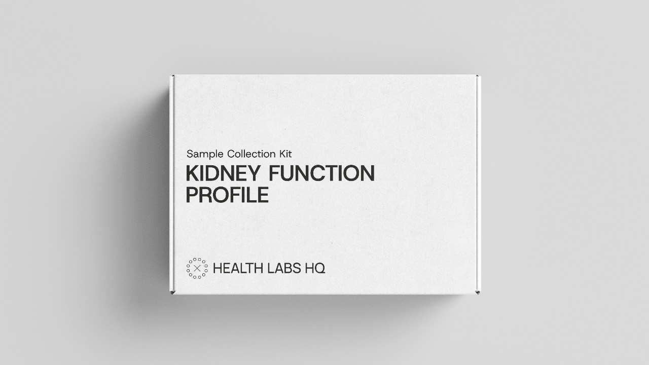 Kidney Function Profile blood test kit from Health Labs HQ