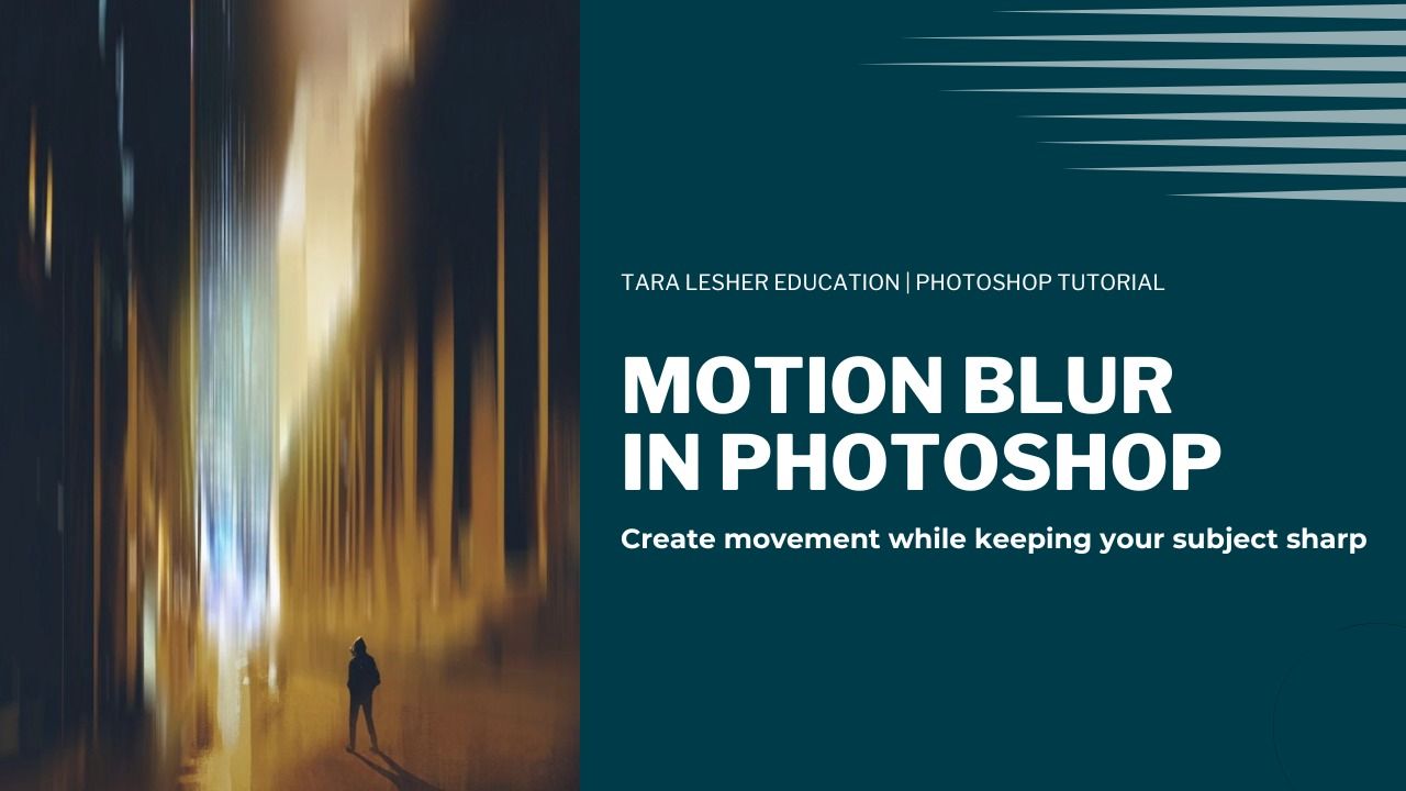 Motion Blur effect in Photoshop tutorial showing how to add movement while keeping the subject sharp.