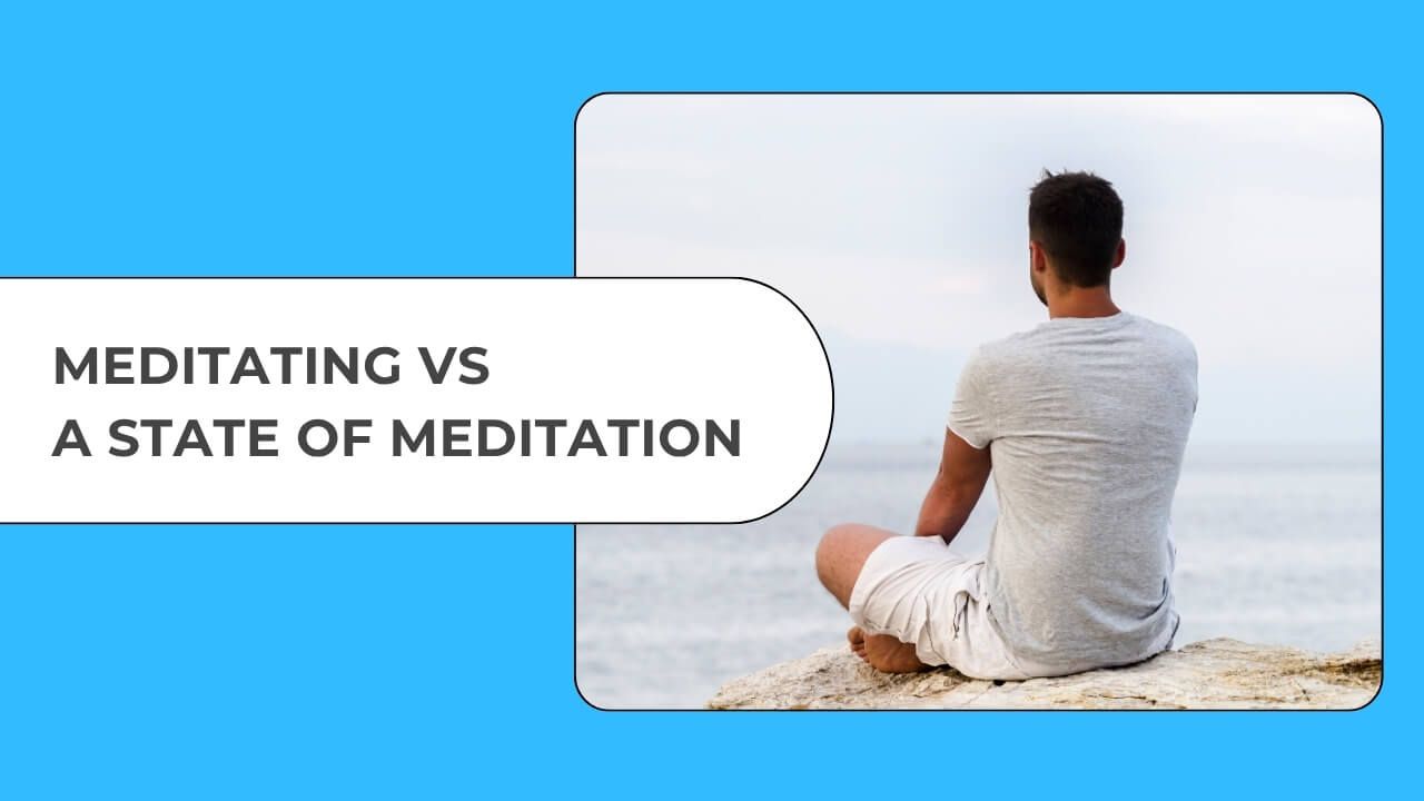 Person meditating by the ocean, symbolising mindfulness and cultivating a state of meditation that can carried into everyday moments