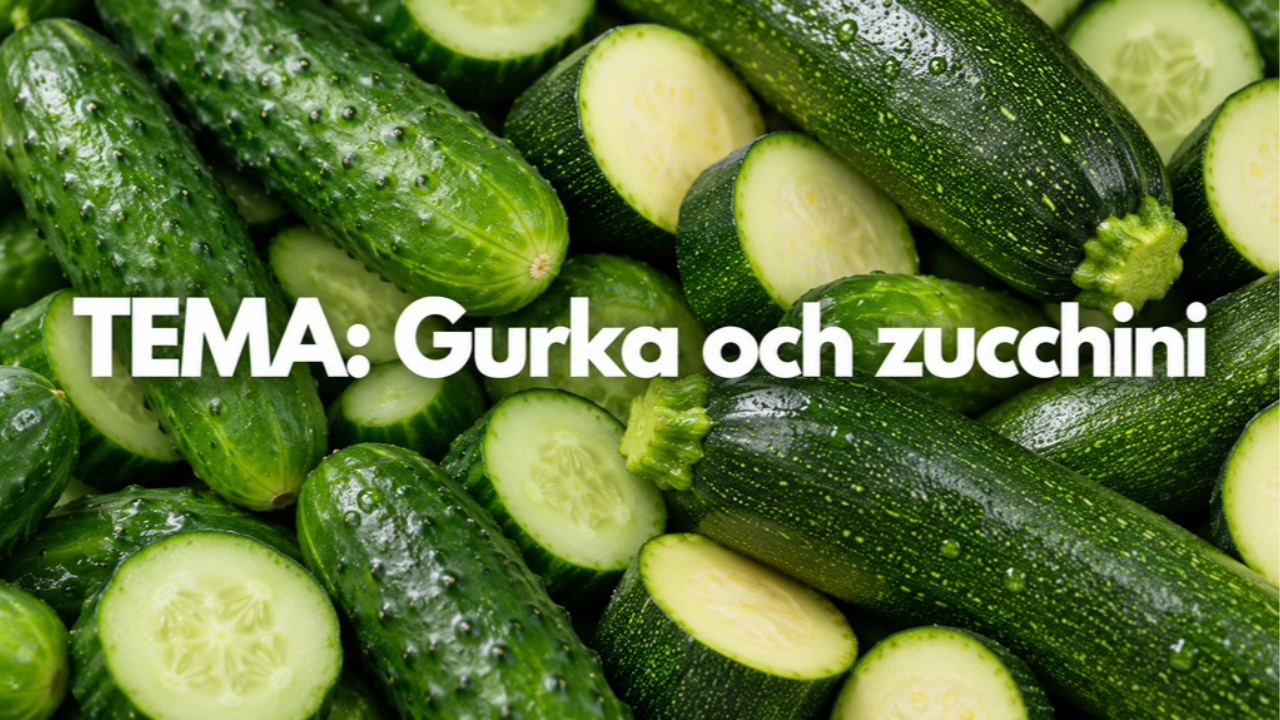 Tema: Gurka och zucchini