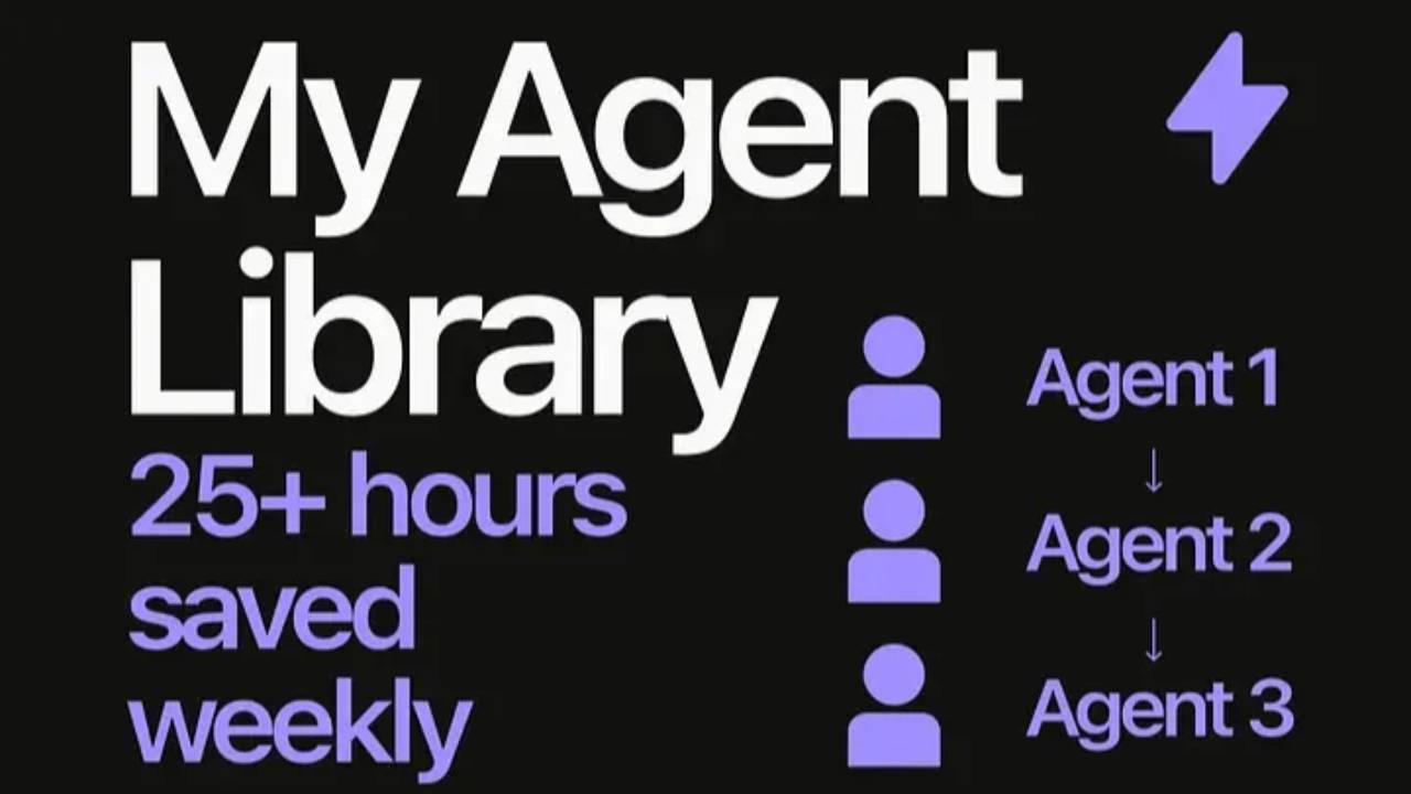 My ‘AI Agent Library’ system saves me 25+ hours