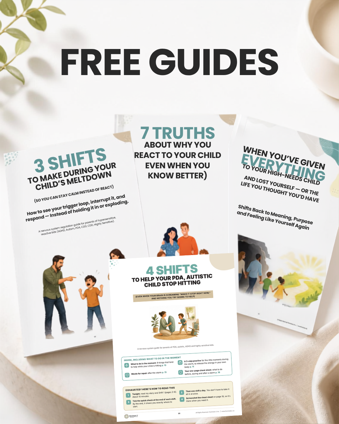 4 free guides for parents of PDA, autistic and high-needs kids