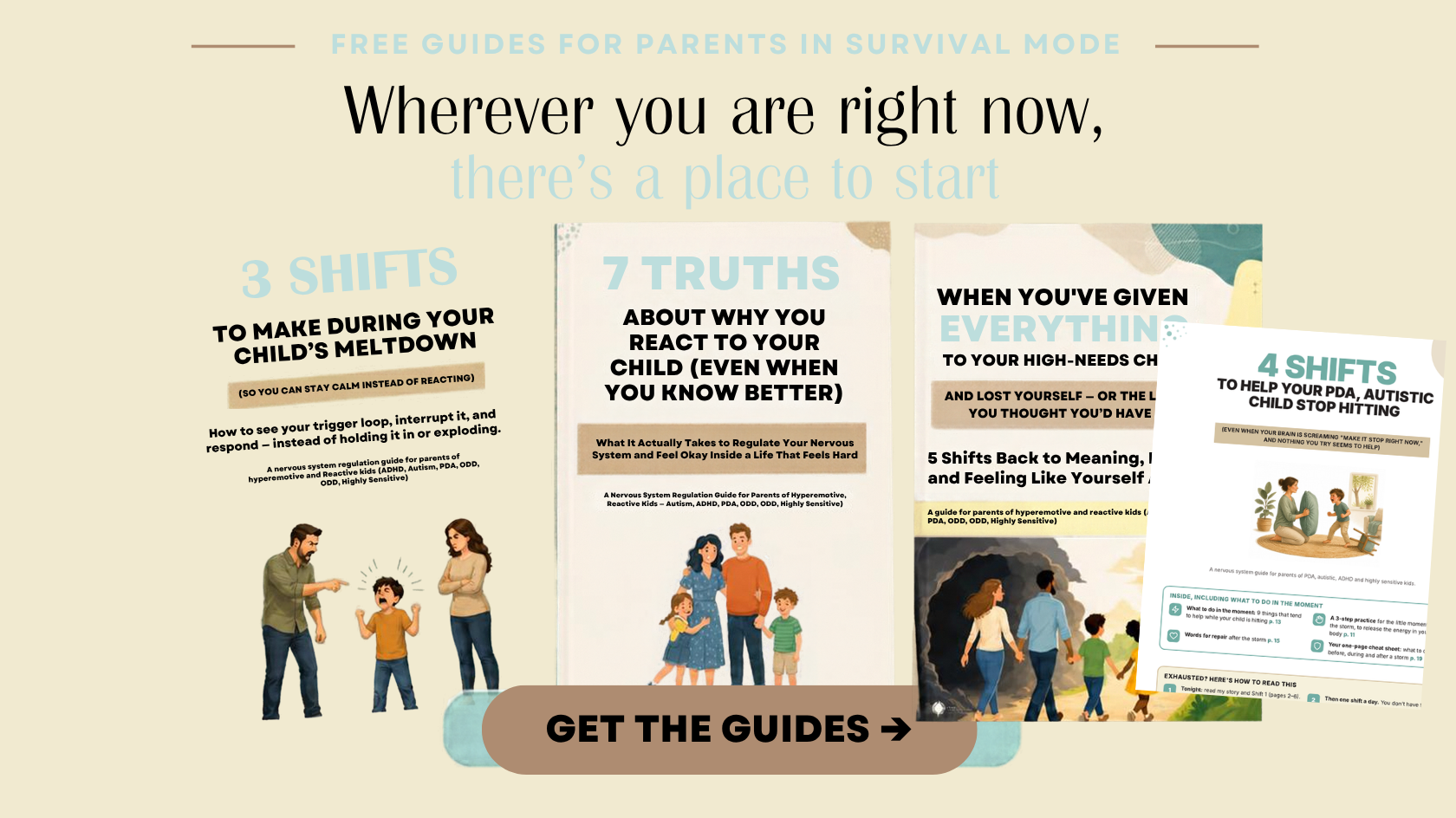 4 free guides for parents of PDA, autistic and high-needs kids