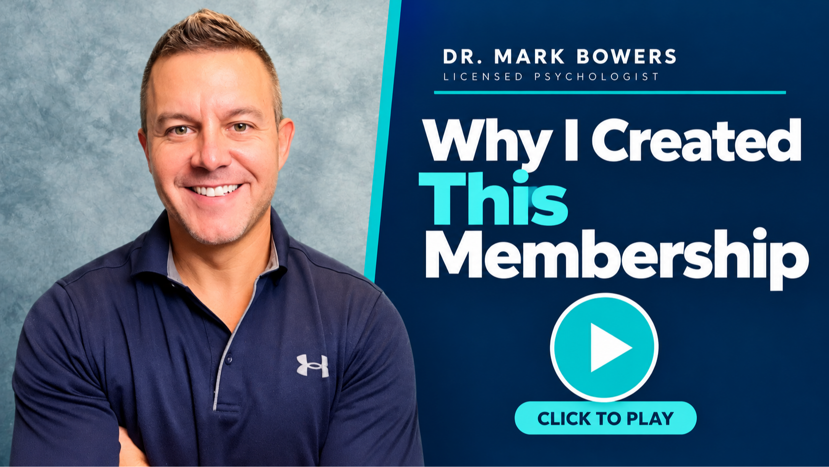 Dr. Mark Bowers: Why I Created This Membership. Click to play.