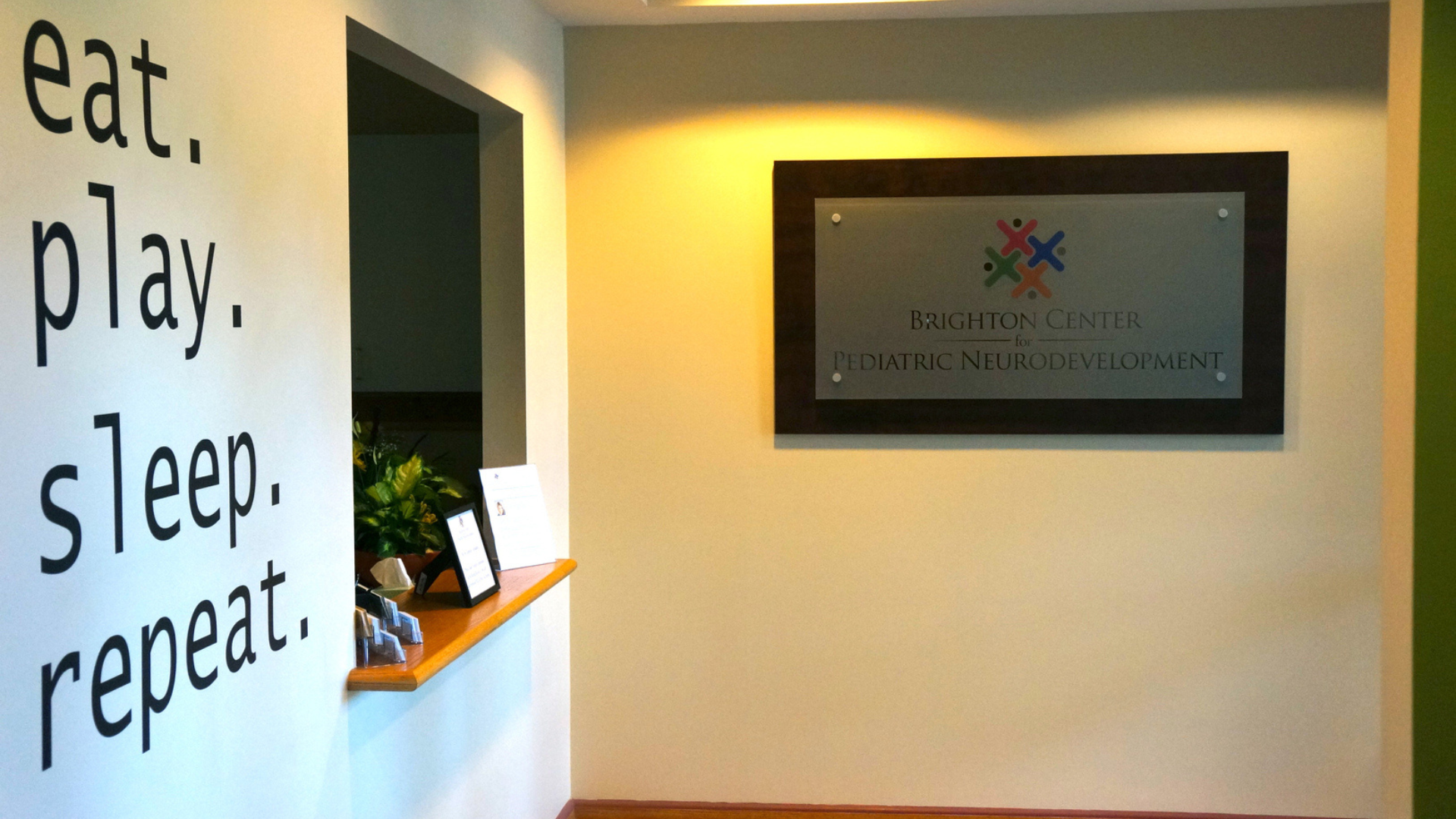 The front office area at Brighton Center for Pediatric Neurodevelopment