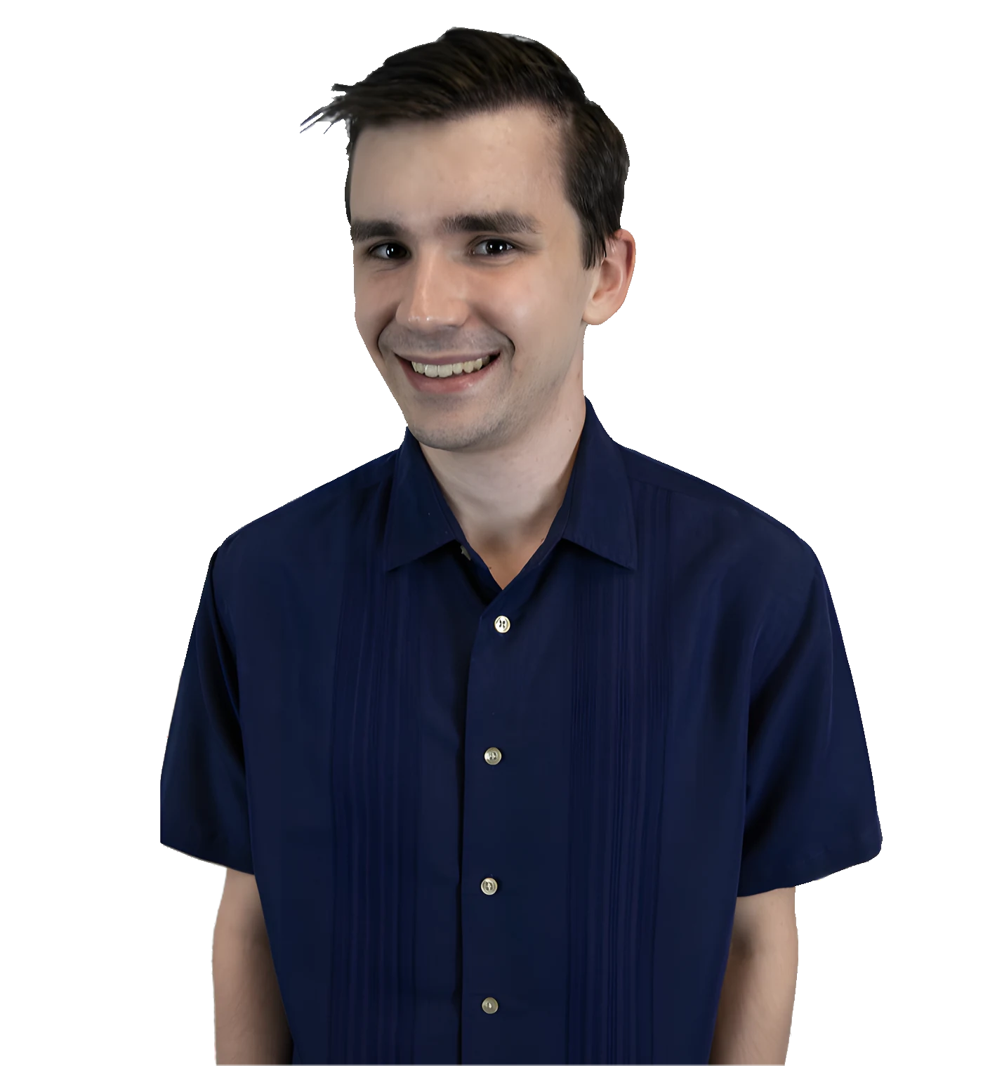 Tyler McNamer, autistic author and speaker, smiling