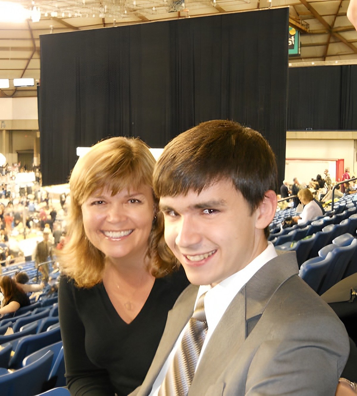 Tyler McNamer as a teenager at an event