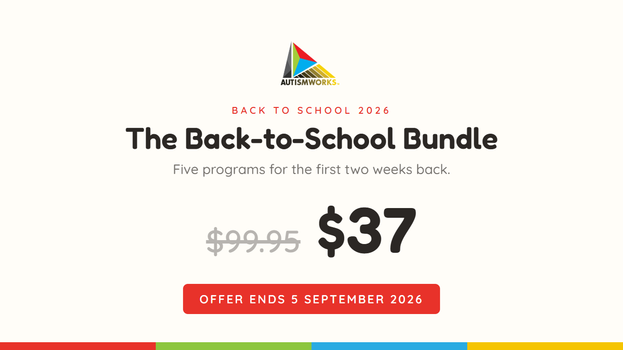 The Back-to-School Bundle. Five programs, normally $99.95, today $37. Offer ends 5 September 2026.
