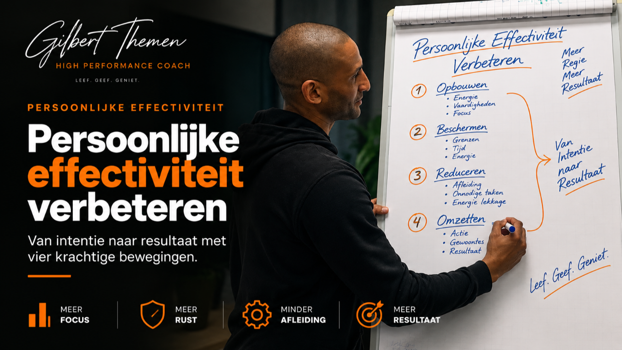Persoonlijke effectiviteit verbeteren: 4 manieren om meer van je capaciteit te benutten | Gilbert Themen