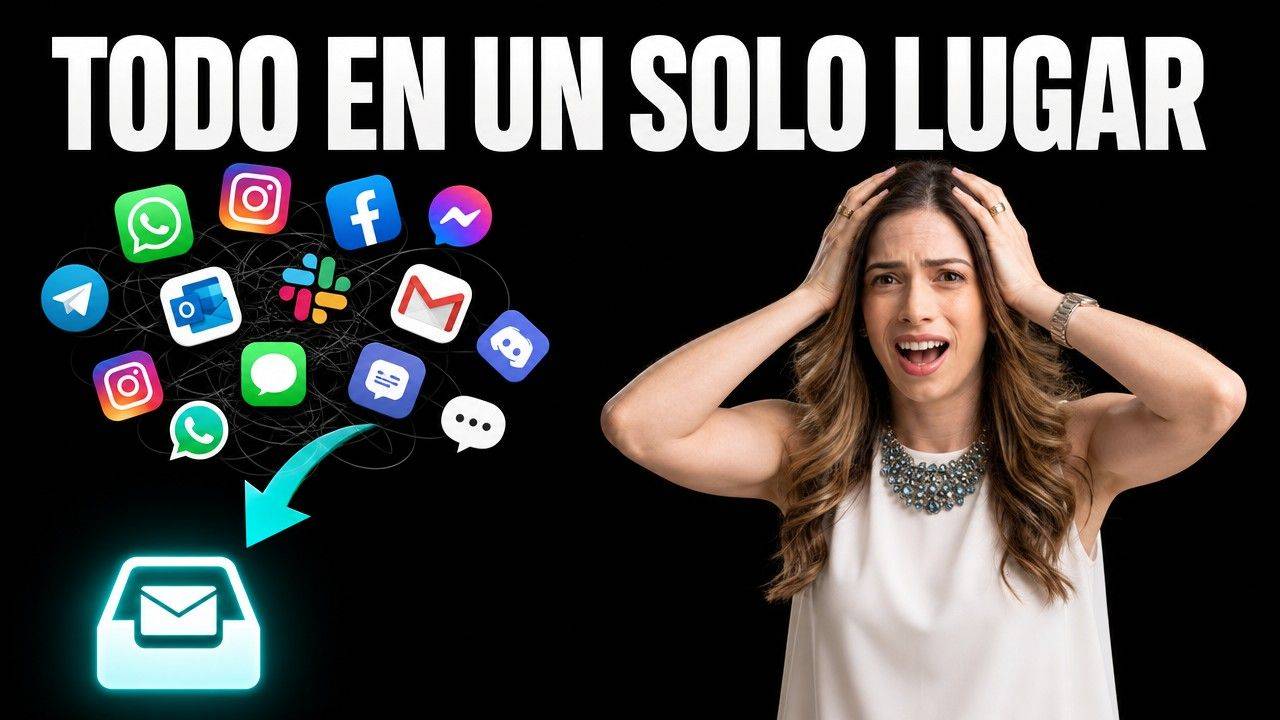 Inbox unificado de HighLevel con WhatsApp, Instagram, Facebook y email en una sola bandeja de entrada