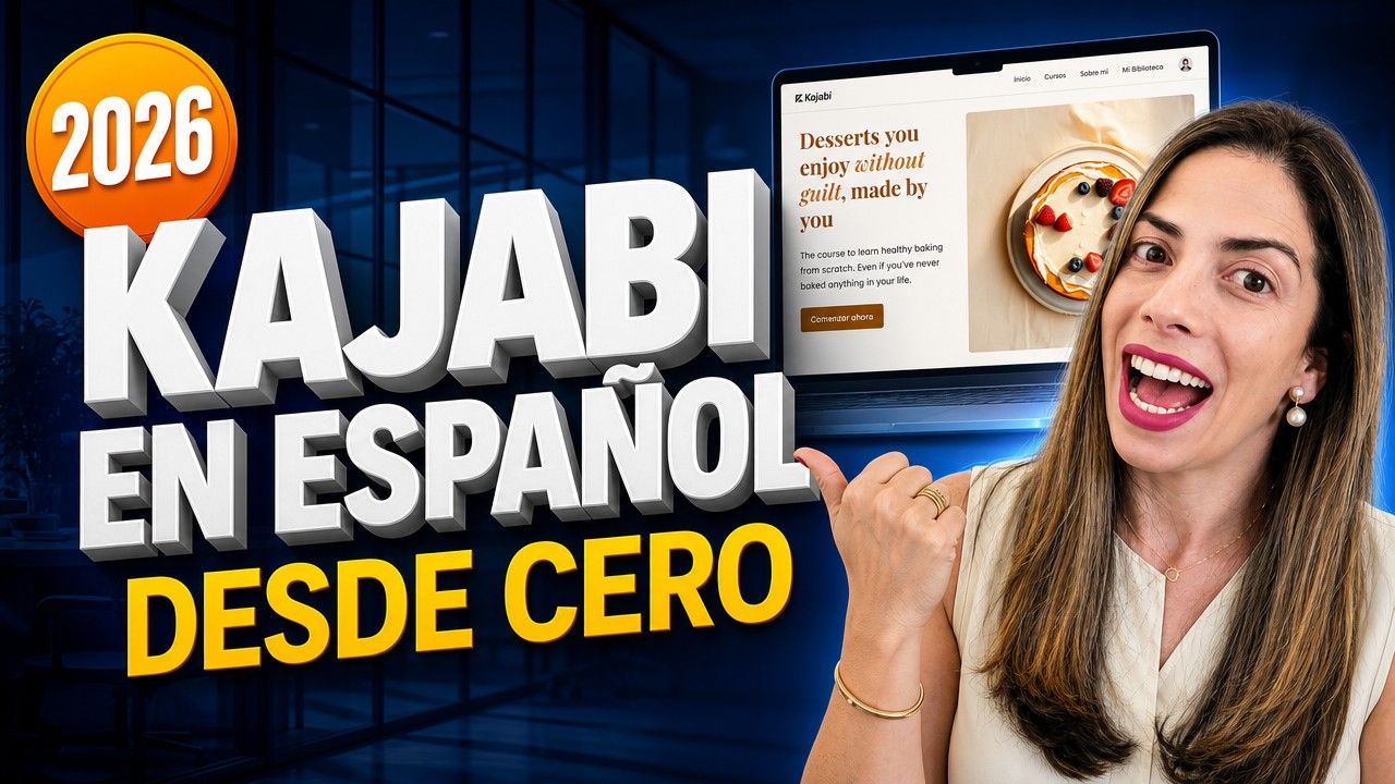 Tutorial Kajabi en español 2026 — María Cristal muestra cómo crear un curso online desde cero