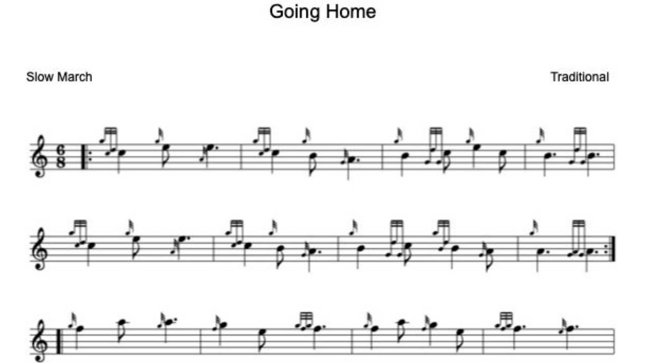 Going Home Bagpipe Sheet Music – Printable PDF