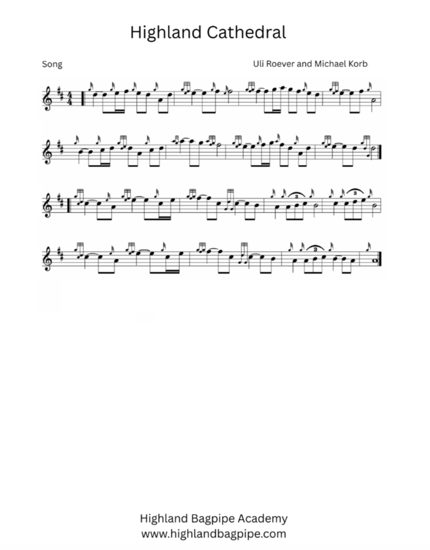Barren Rocks of Aden bagpipe sheet music