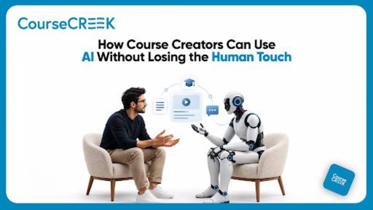 alt="How course creators can use AI without losing the human touch – CourseCREEK"