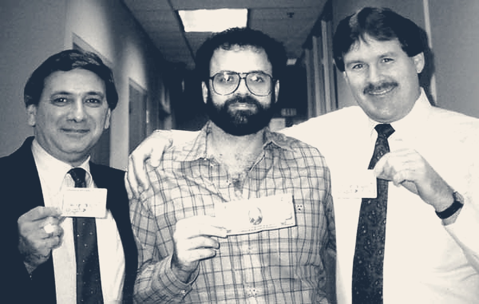 Pat with his two partners in the early trade show years