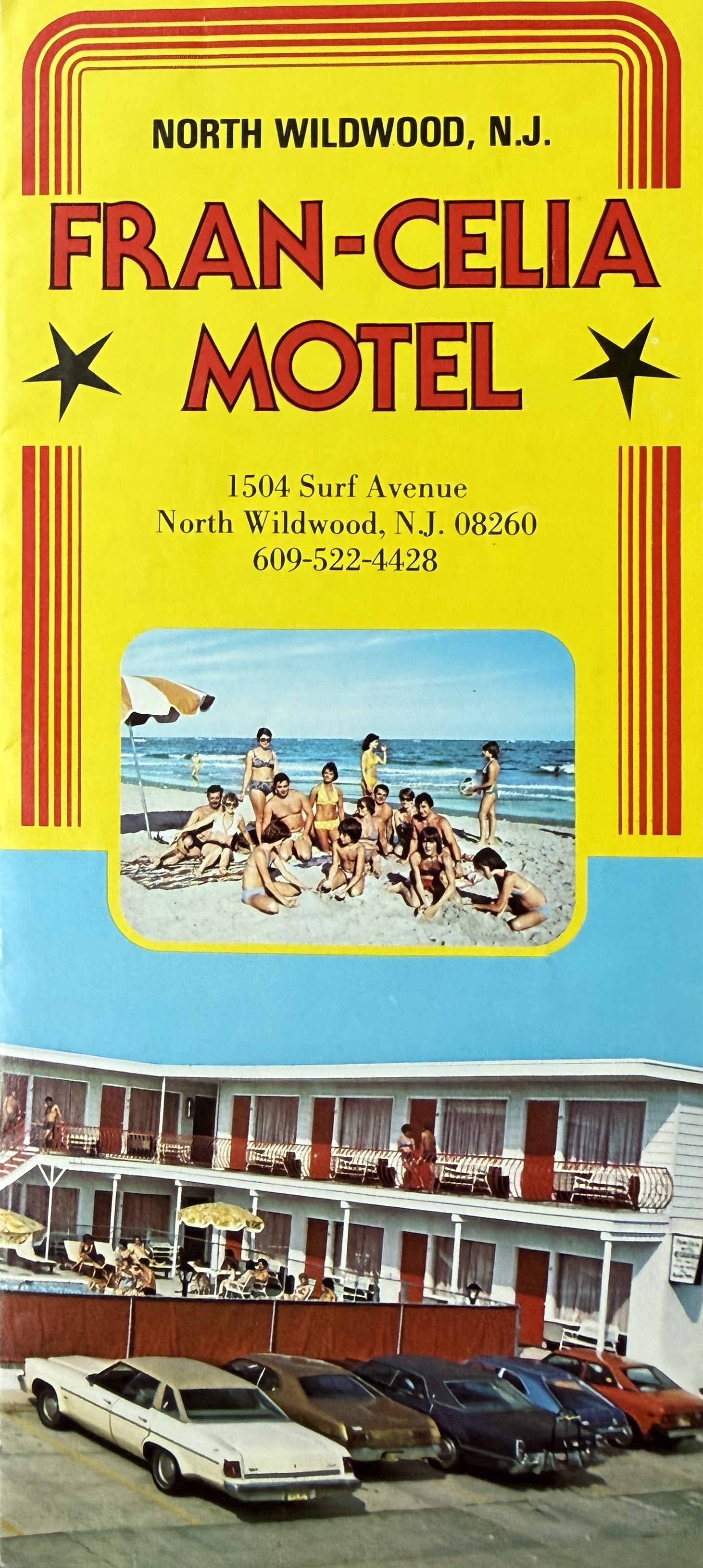 Fran-Celia Motel brochure, North Wildwood, New Jersey