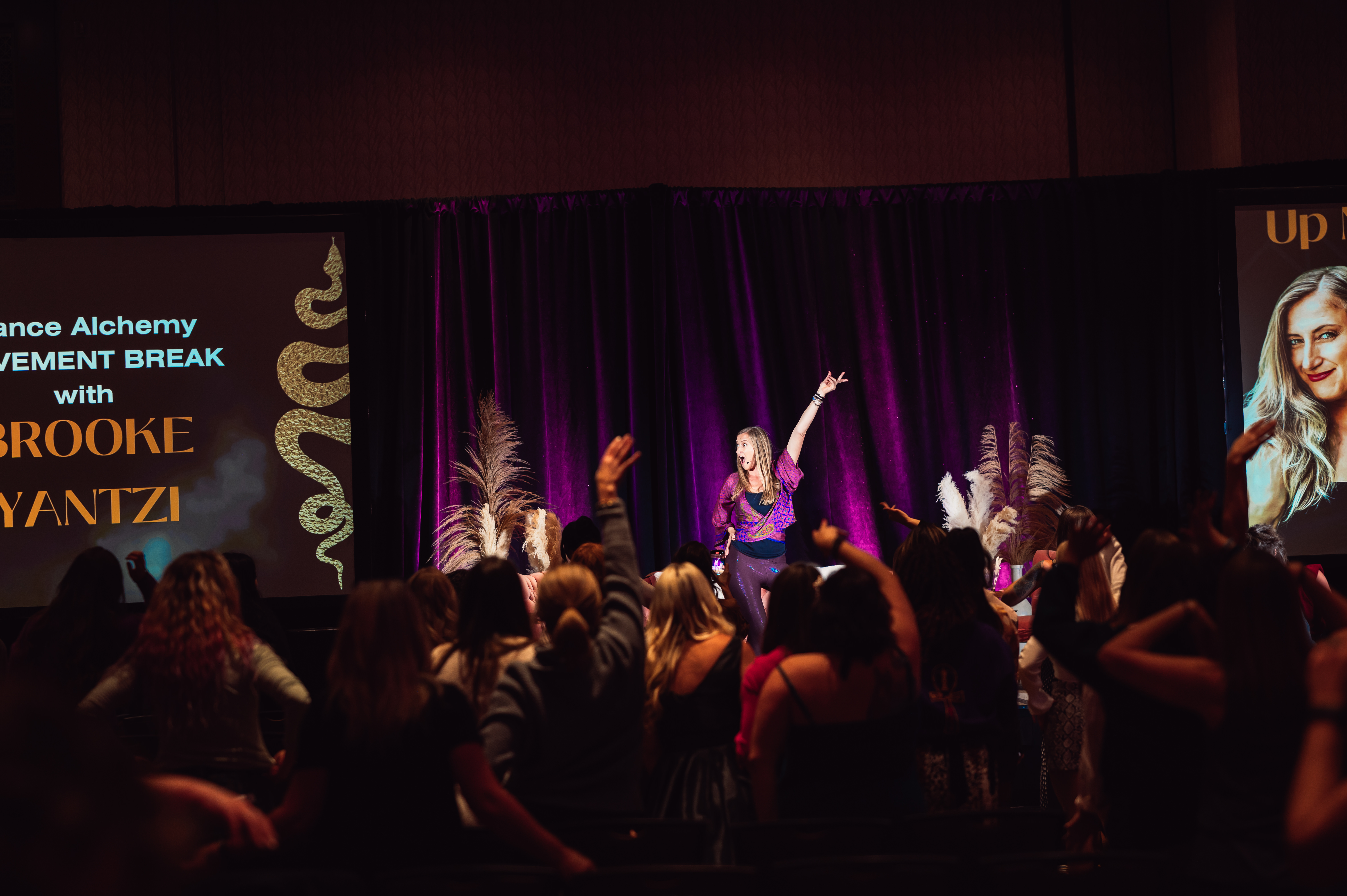 Brooke Yantzi striking a pose on stage