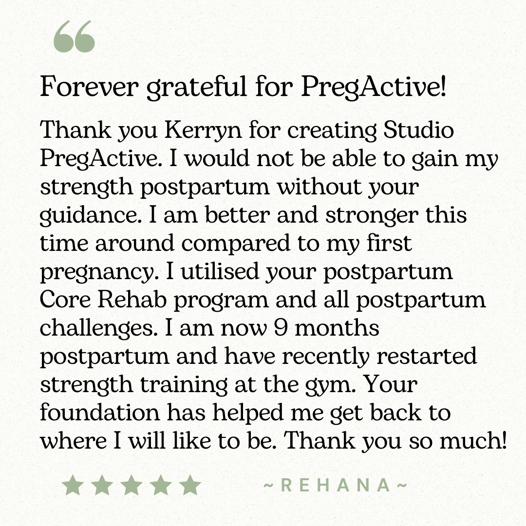 5 star Pregactive pelvic floor program review by Marie Louise