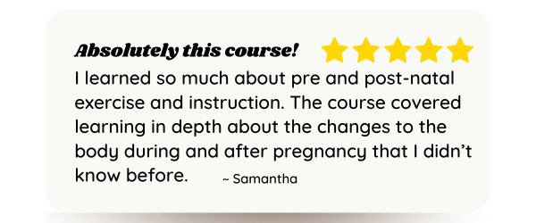 Pregactive fitness course review by Samantha