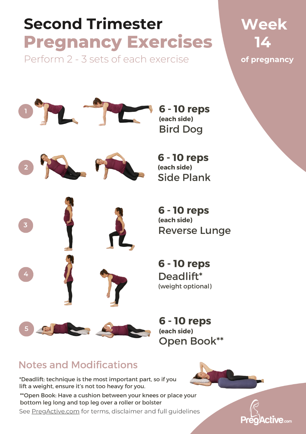 Free 2nd Trimester Pregnancy Strength exercises