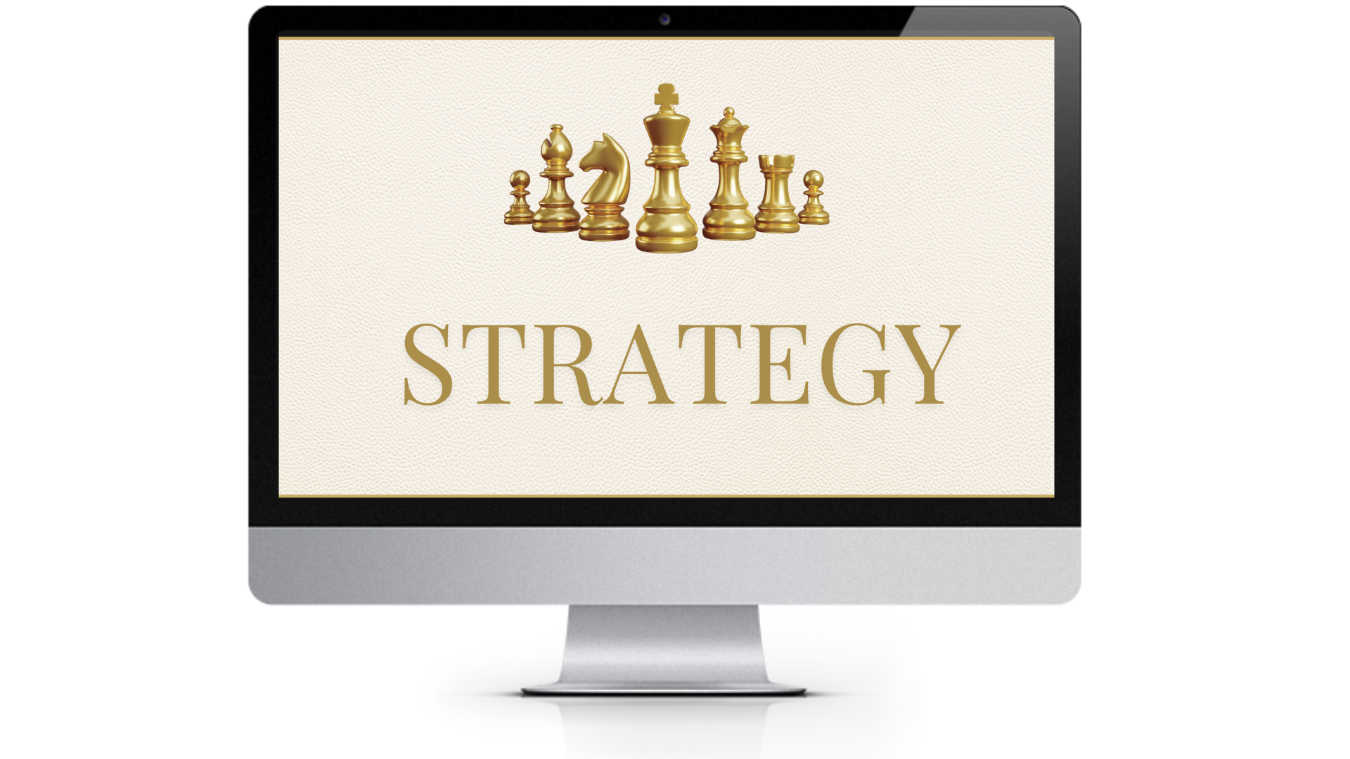 Week 4 Strategy Reset with chess pieces icon on computer screen