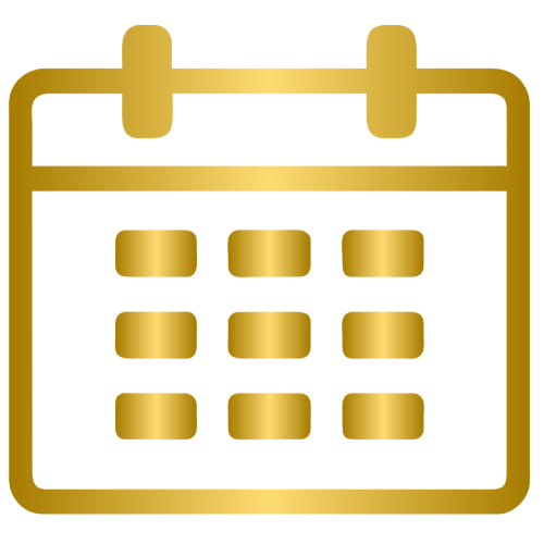 Calendar icon representing weekly live sessions schedule